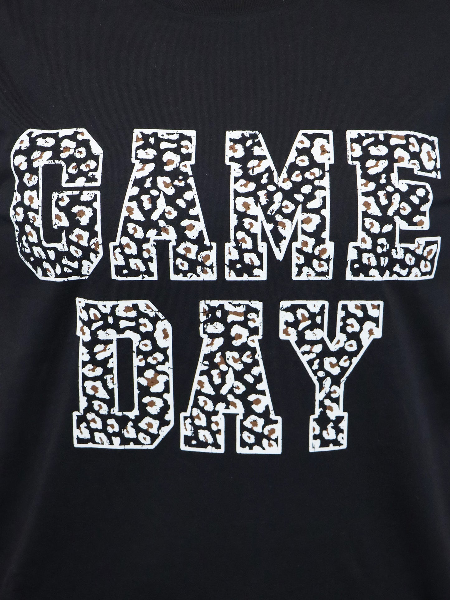 Game Day Short Sleeve Tee- Cheetah- Black