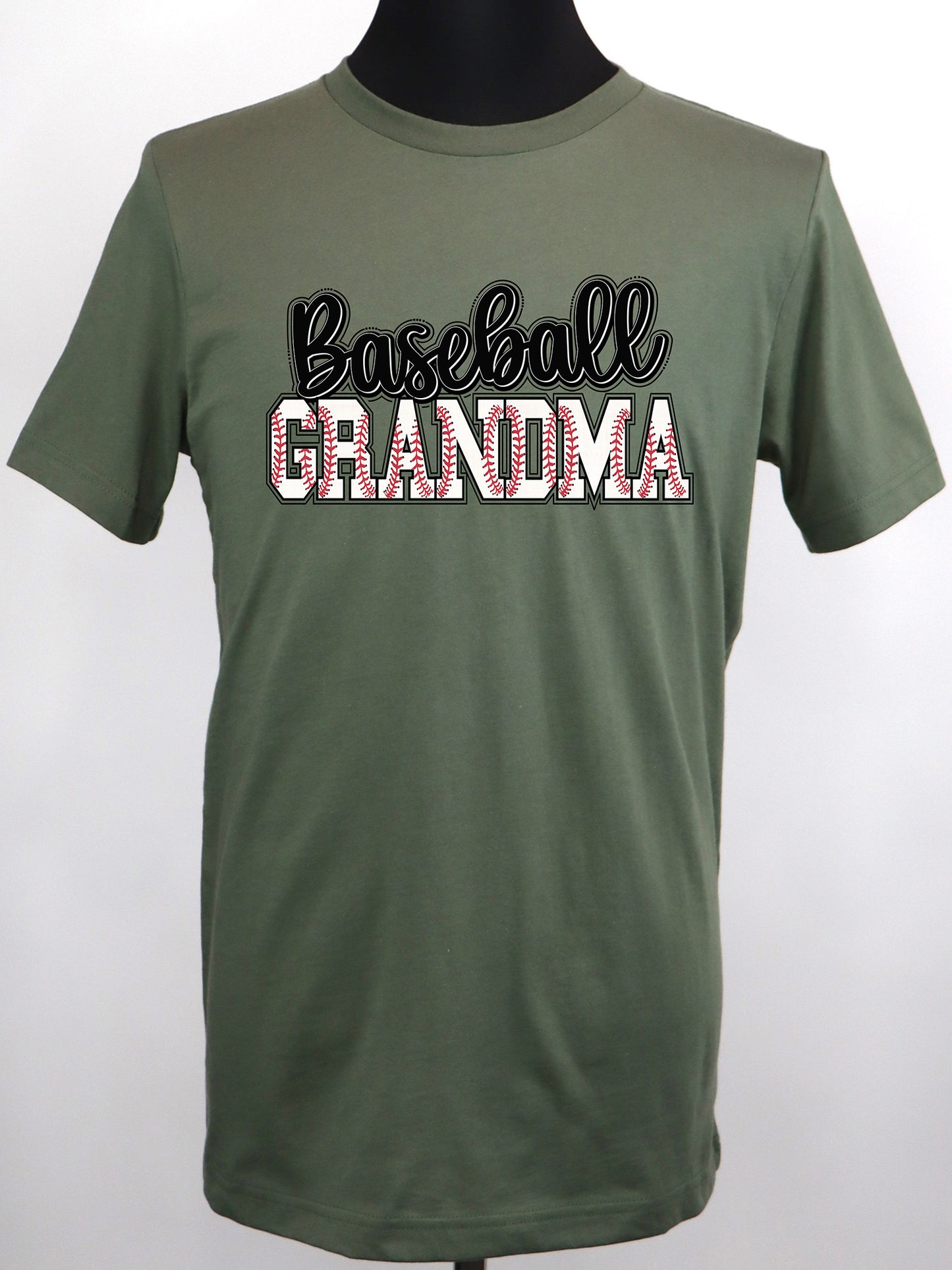 Baseball Grandma Baseball Letters TEE- Multiple Colors