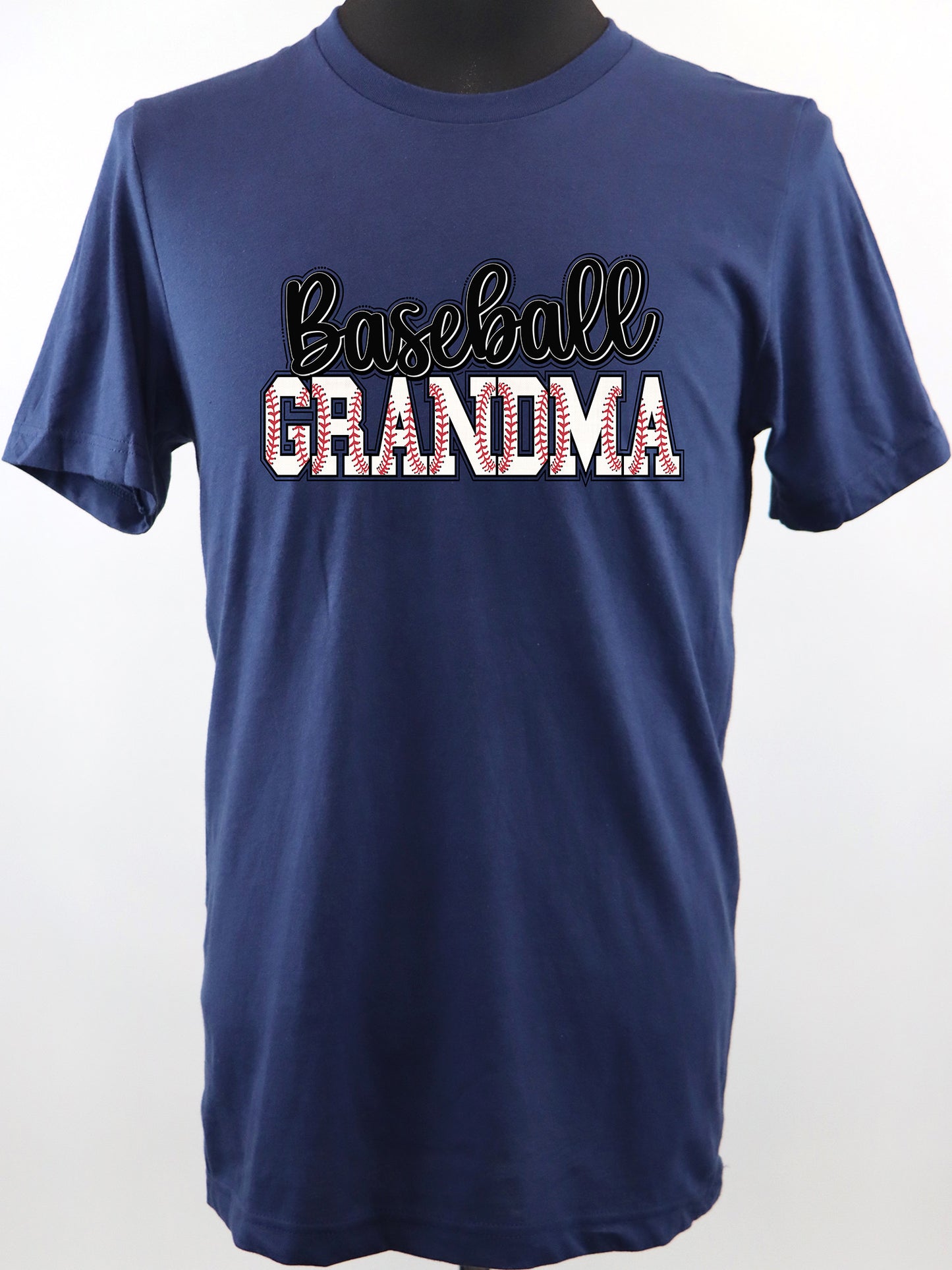 Baseball Grandma Baseball Letters TEE- Multiple Colors