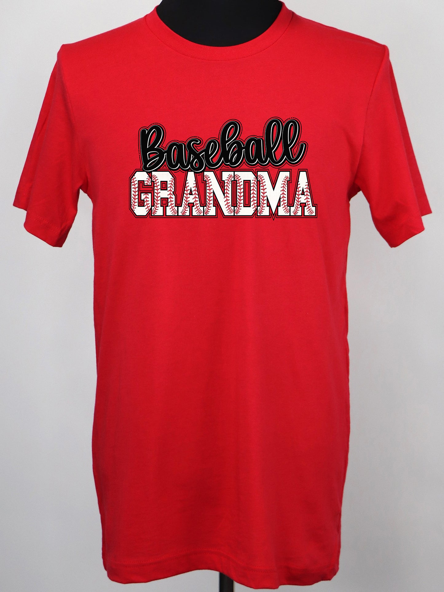 Baseball Grandma Baseball Letters TEE- Multiple Colors