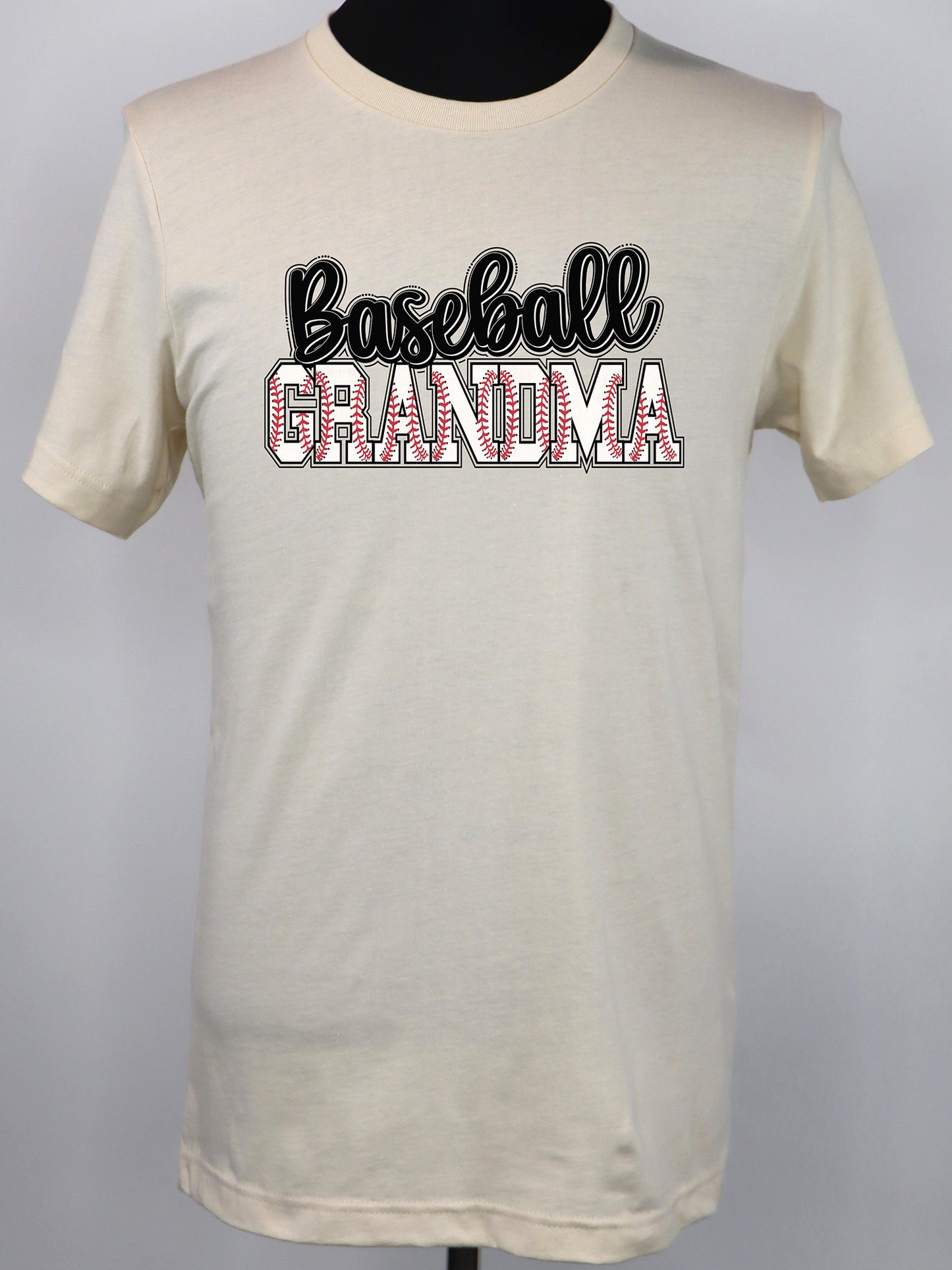 Baseball Grandma Baseball Letters TEE- Multiple Colors