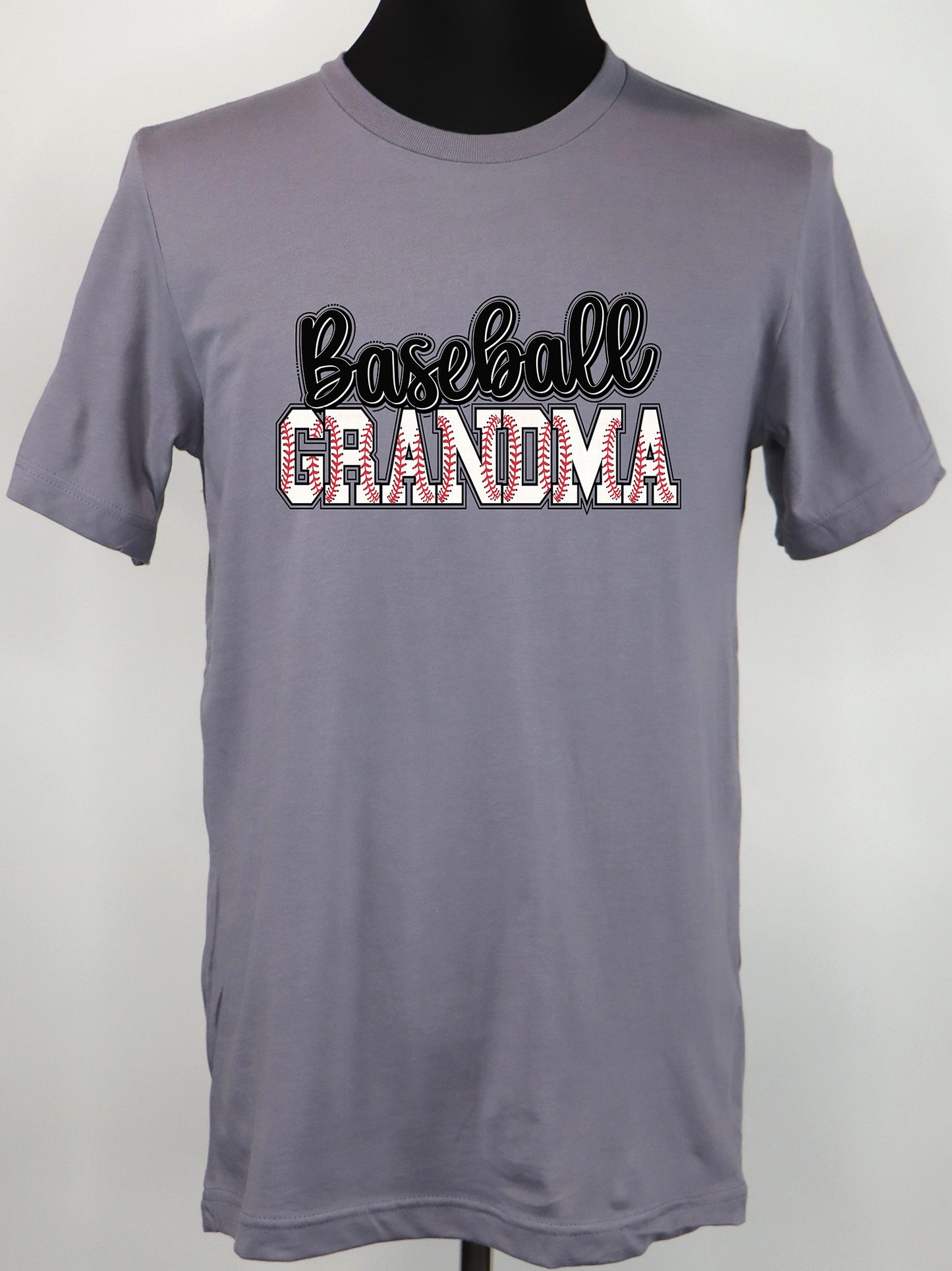 Baseball Grandma Baseball Letters TEE- Multiple Colors