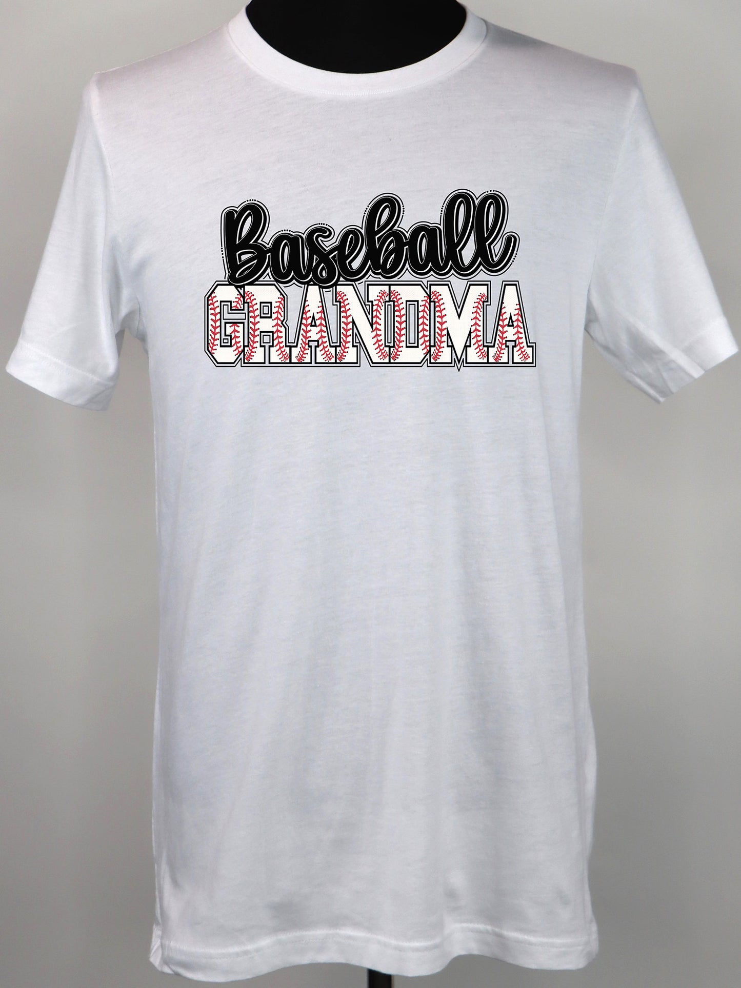 Baseball Grandma Baseball Letters TEE- Multiple Colors