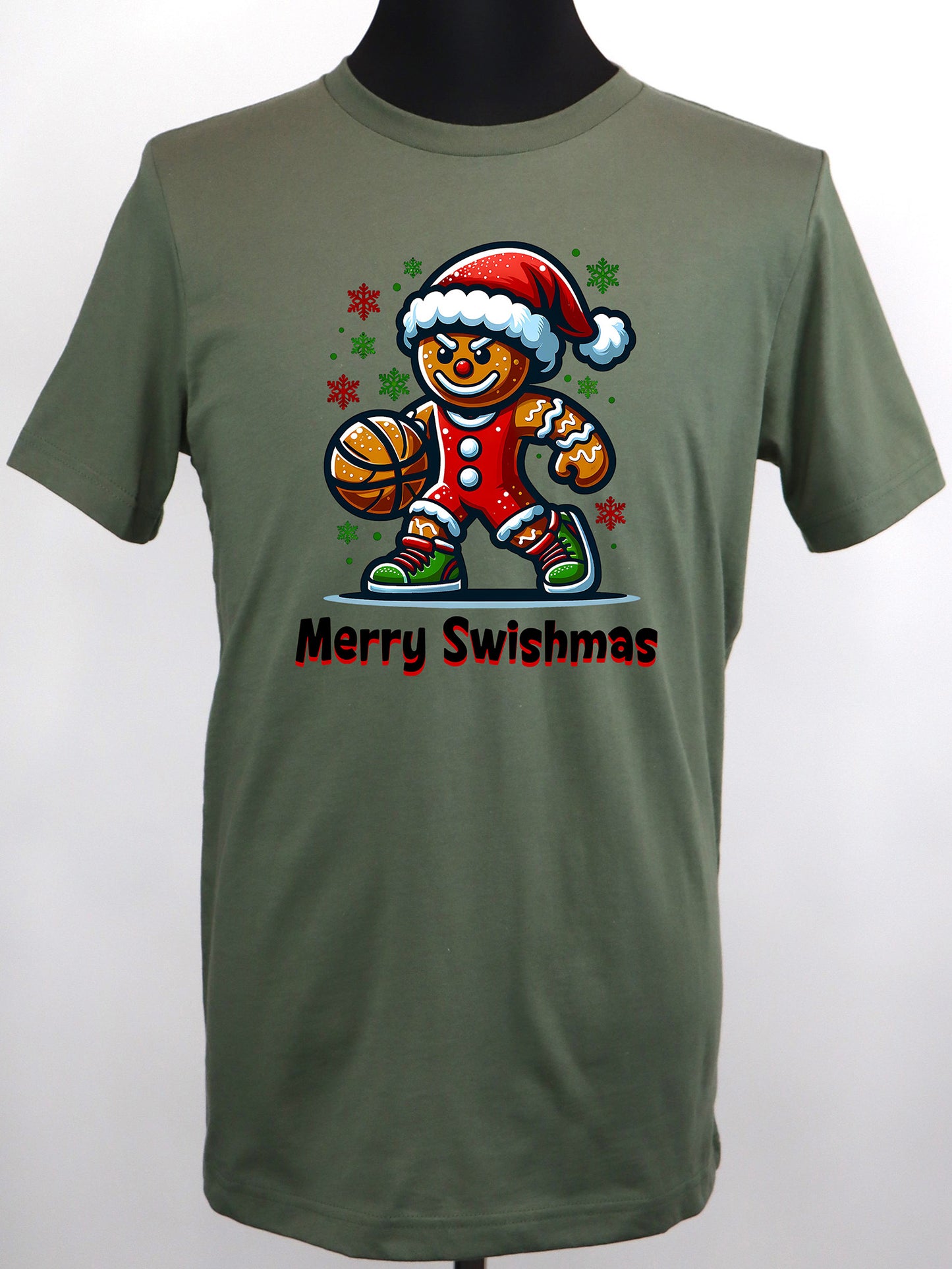 Basketball Christmas Merry Swishmas TEE- Multiple Colors