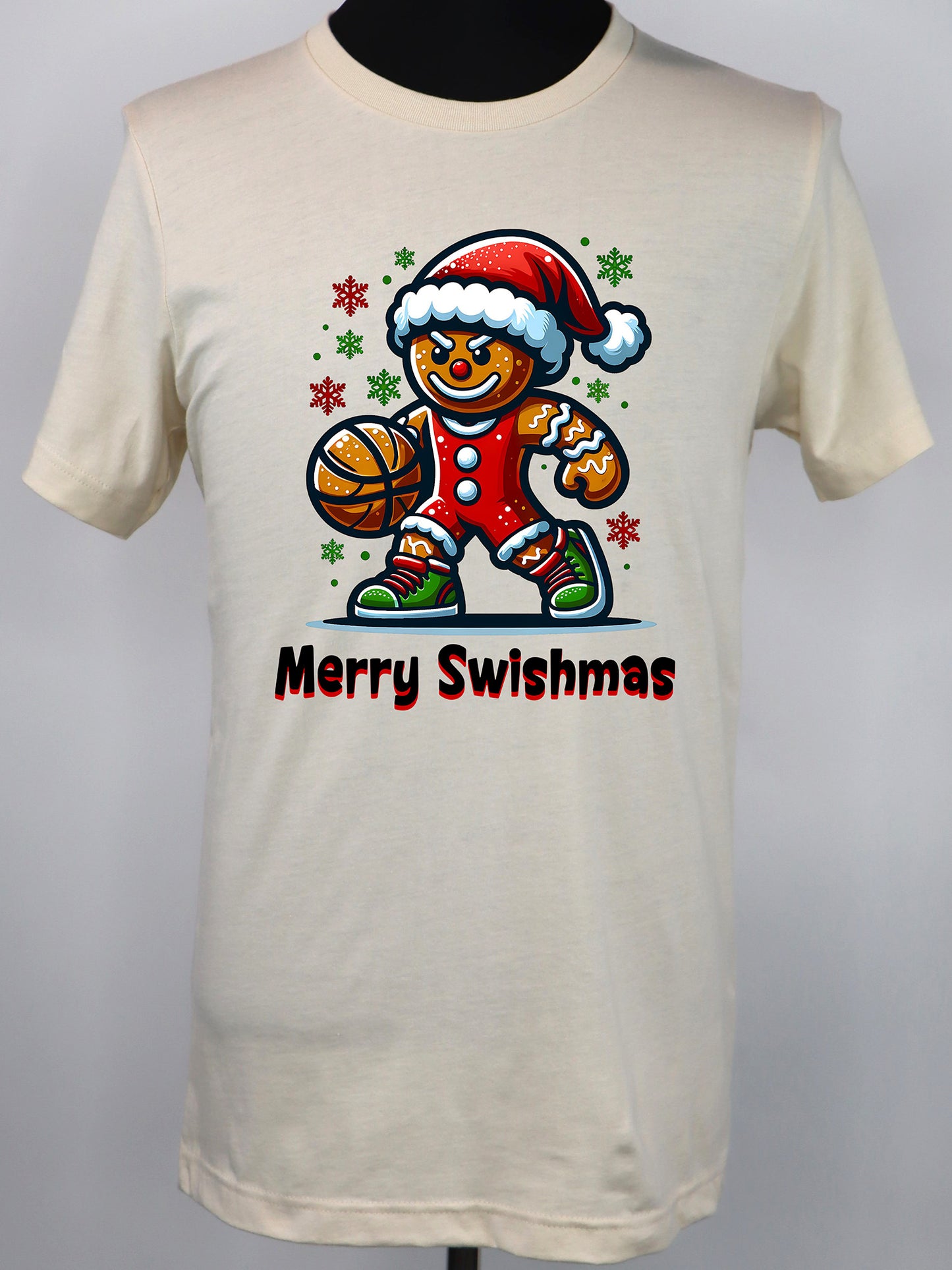 Basketball Christmas Merry Swishmas TEE- Multiple Colors