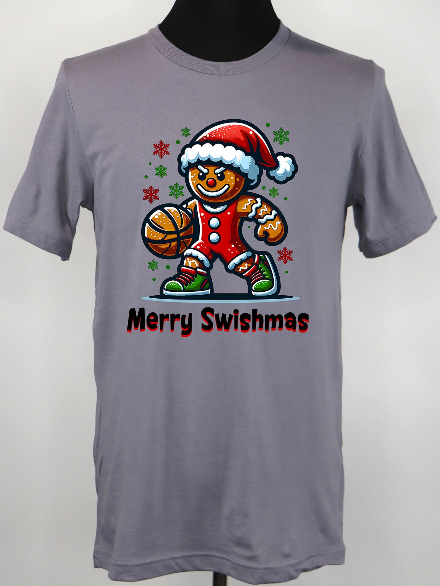 Basketball Christmas Merry Swishmas TEE- Multiple Colors