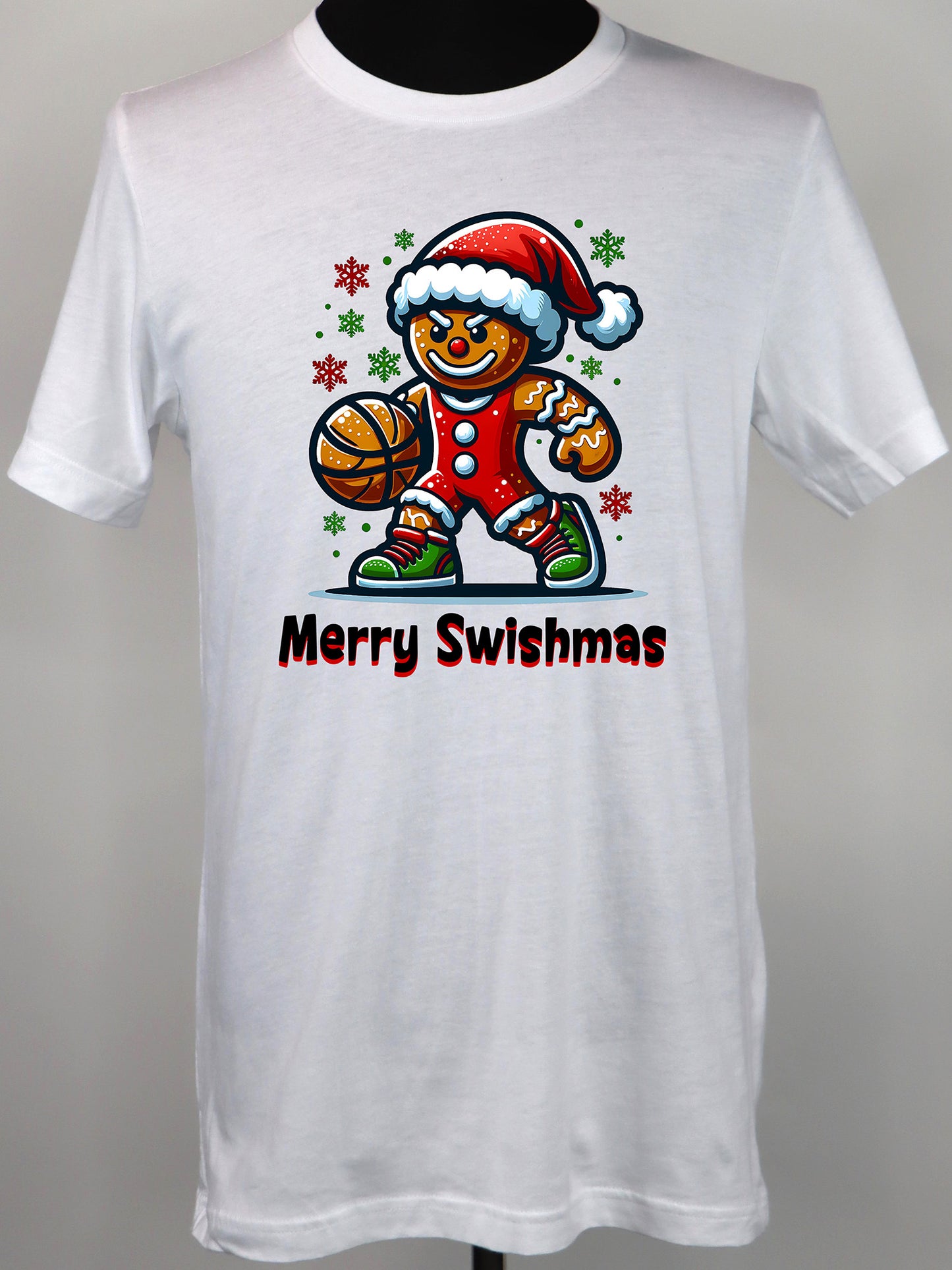 Basketball Christmas Merry Swishmas TEE- Multiple Colors