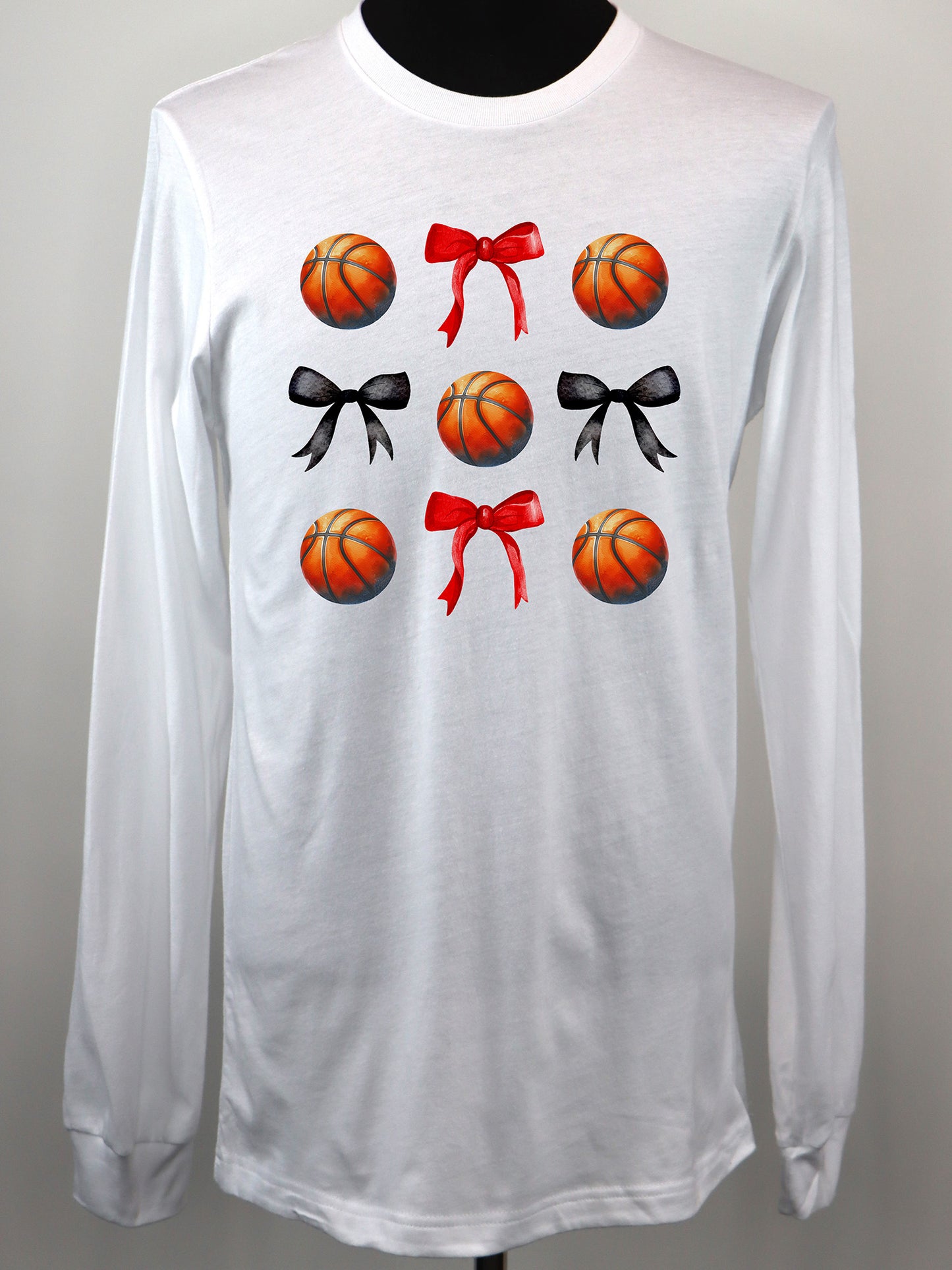 Basketball Coquette LONG SLEEVE TEE- Multiple Colors