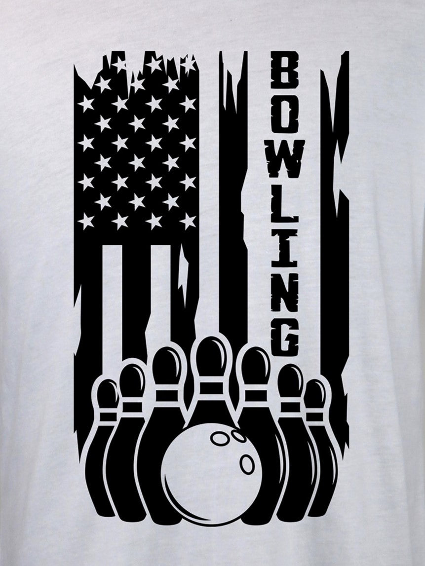 Bowling US Flag HOODIE- Multiple Colors