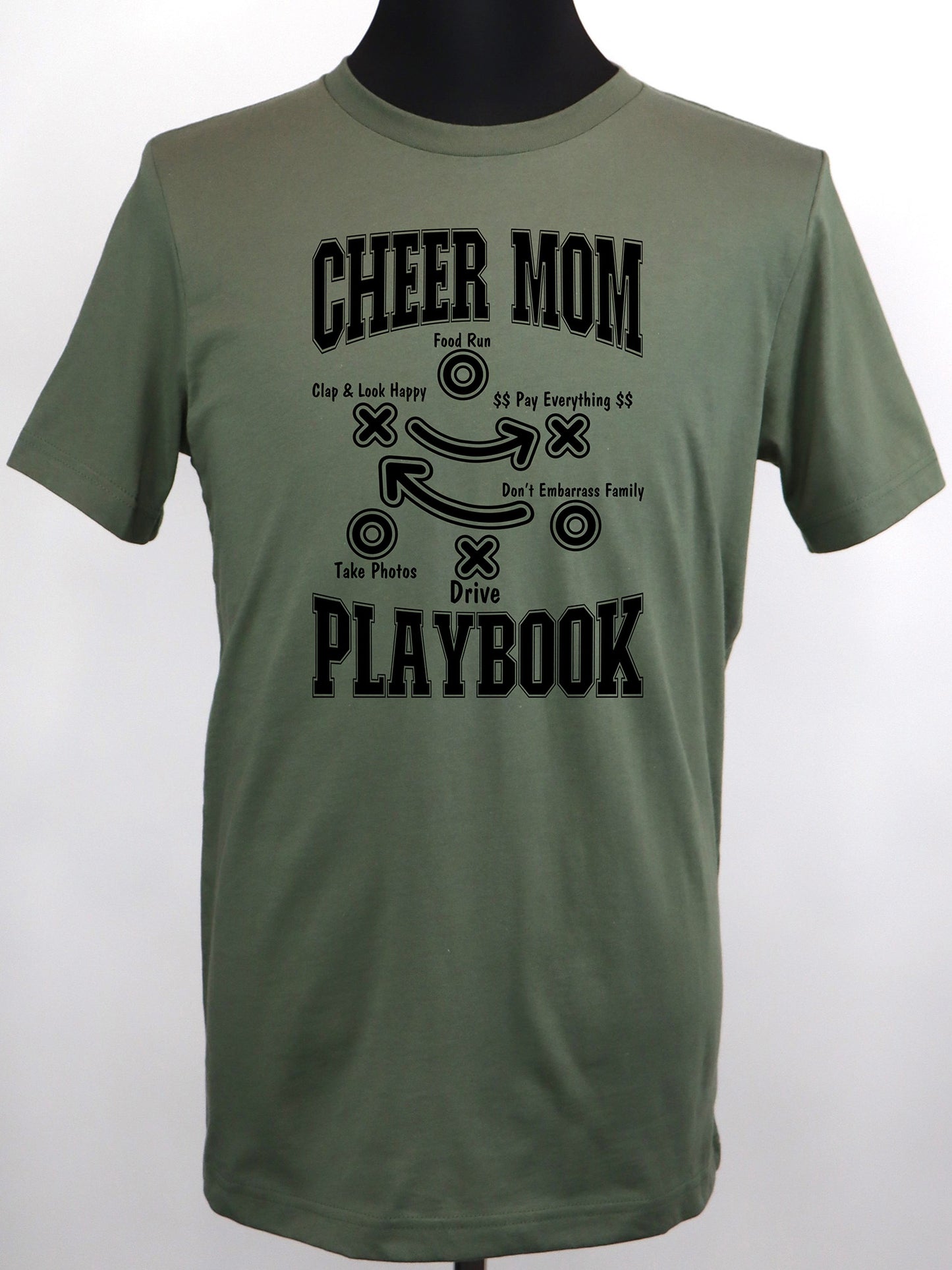 Cheer Mom Playbook (black) TEE- Multiple Colors