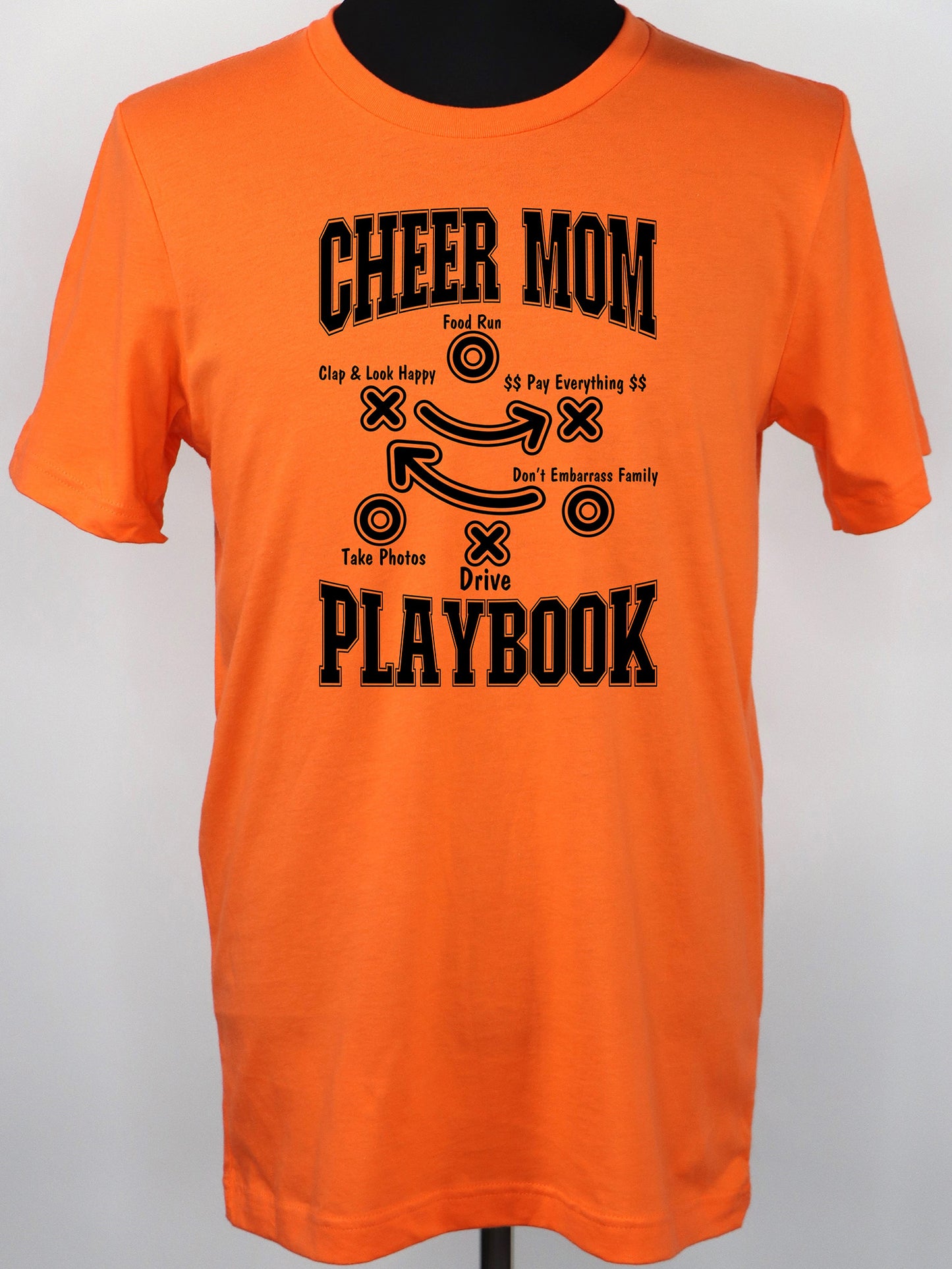 Cheer Mom Playbook (black) TEE- Multiple Colors