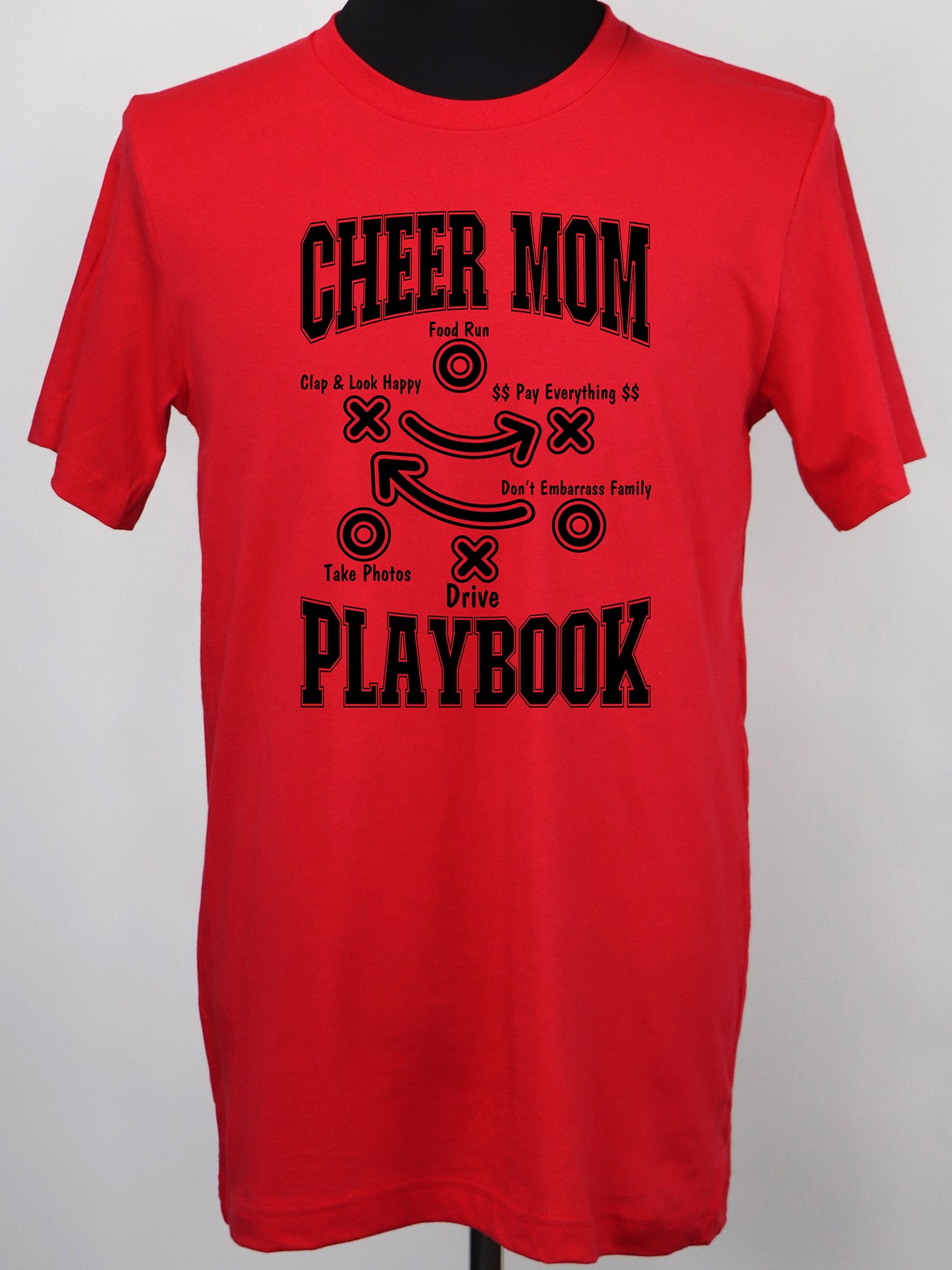 Cheer Mom Playbook (black) TEE- Multiple Colors