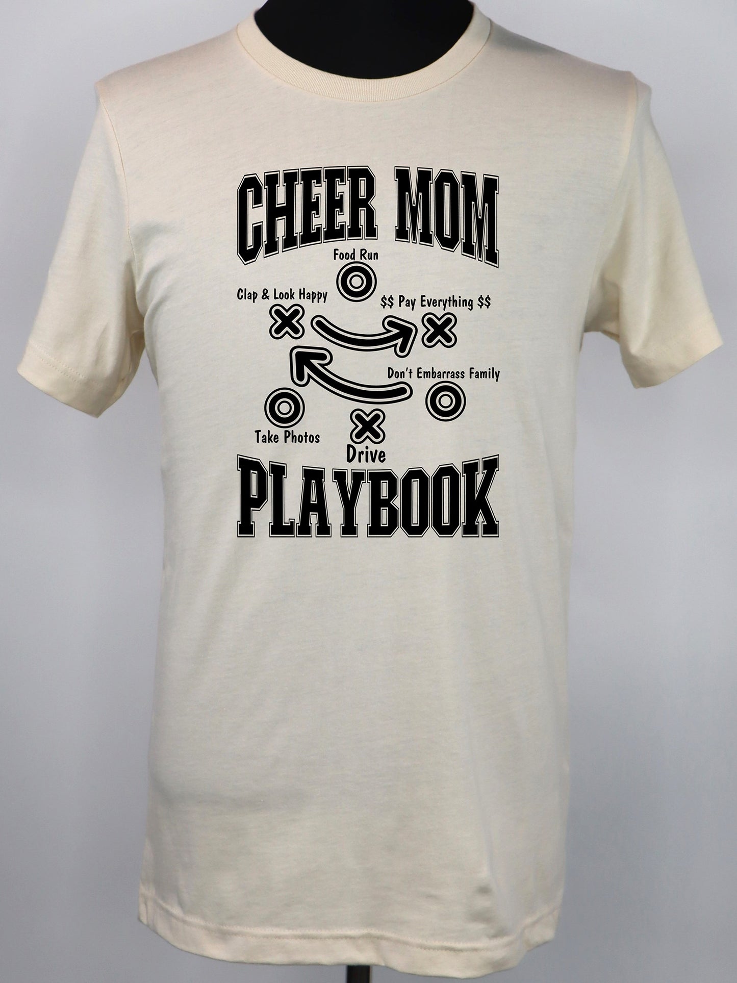 Cheer Mom Playbook (black) TEE- Multiple Colors