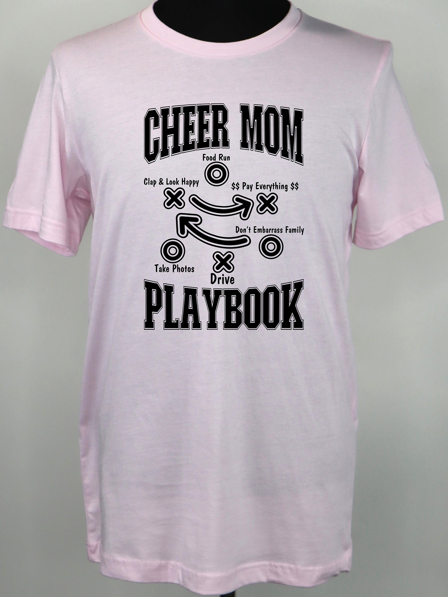 Cheer Mom Playbook (black) TEE- Multiple Colors