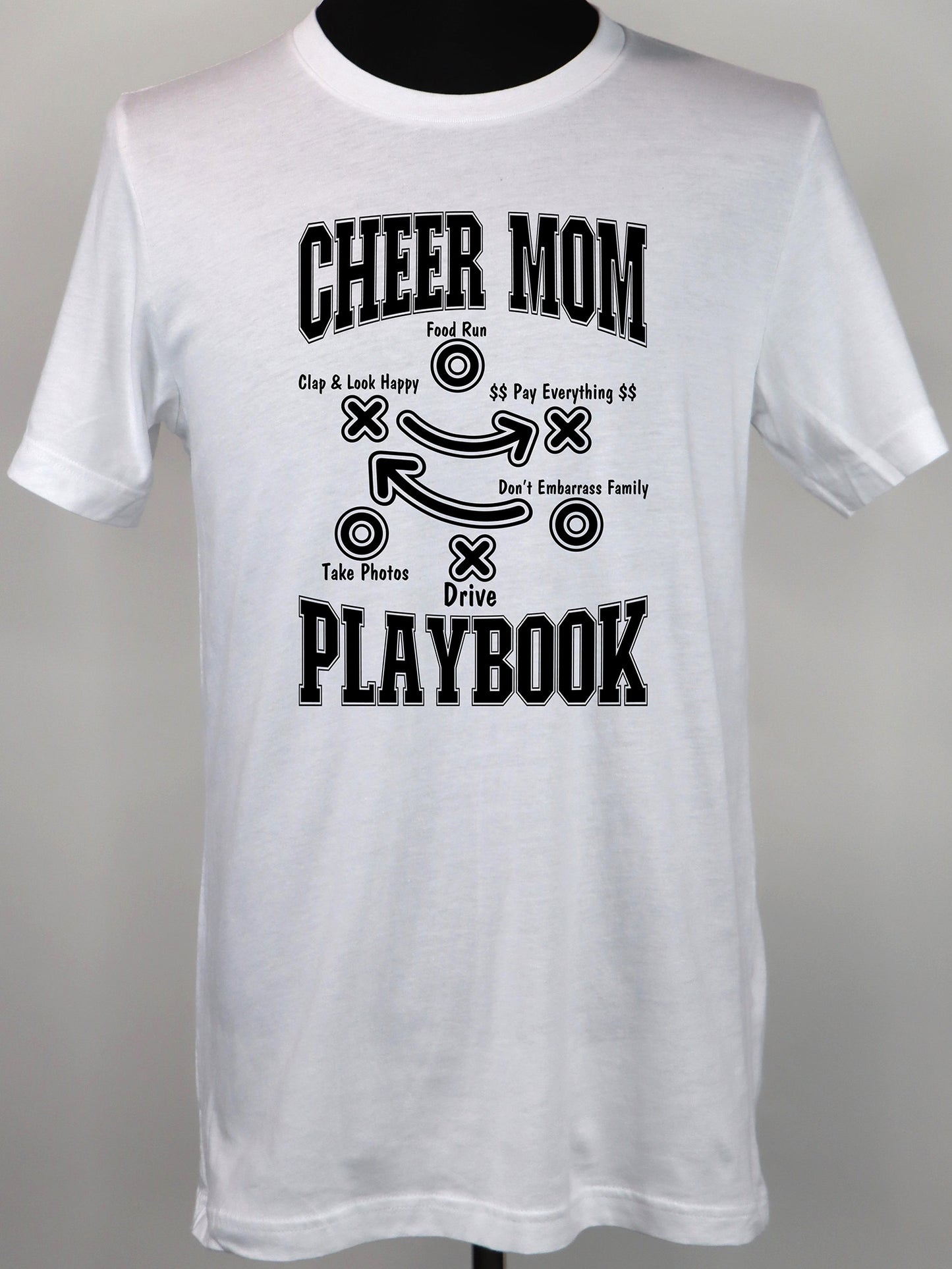 Cheer Mom Playbook (black) TEE- Multiple Colors