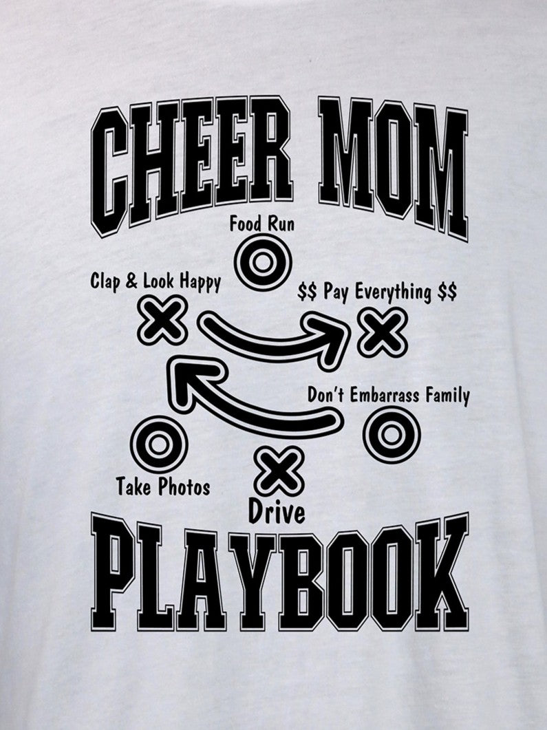 Cheer Mom Playbook (black) LONG SLEEVE TEE- Multiple Colors
