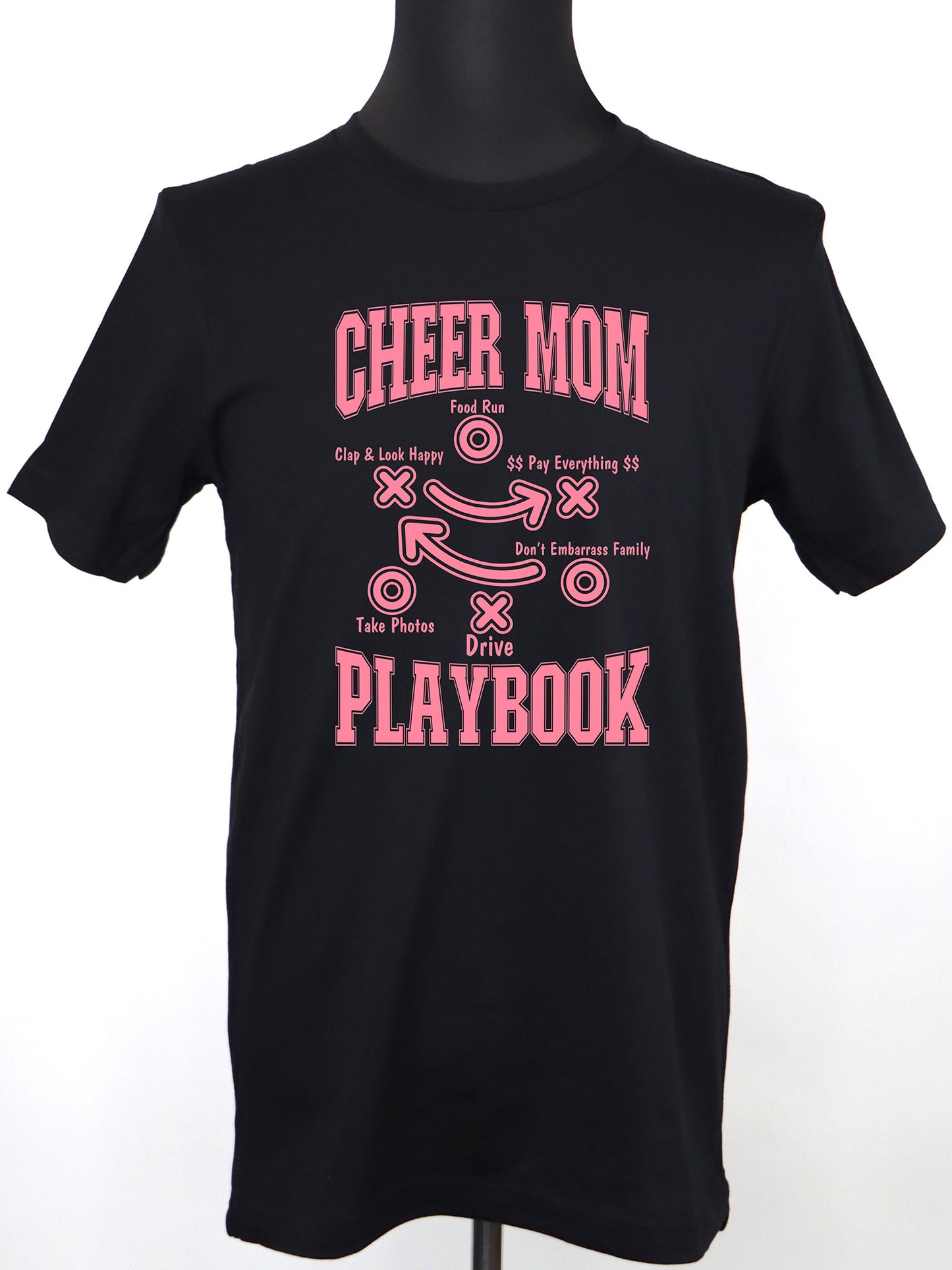 Cheer Mom Playbook (pink) TEE- Multiple Colors