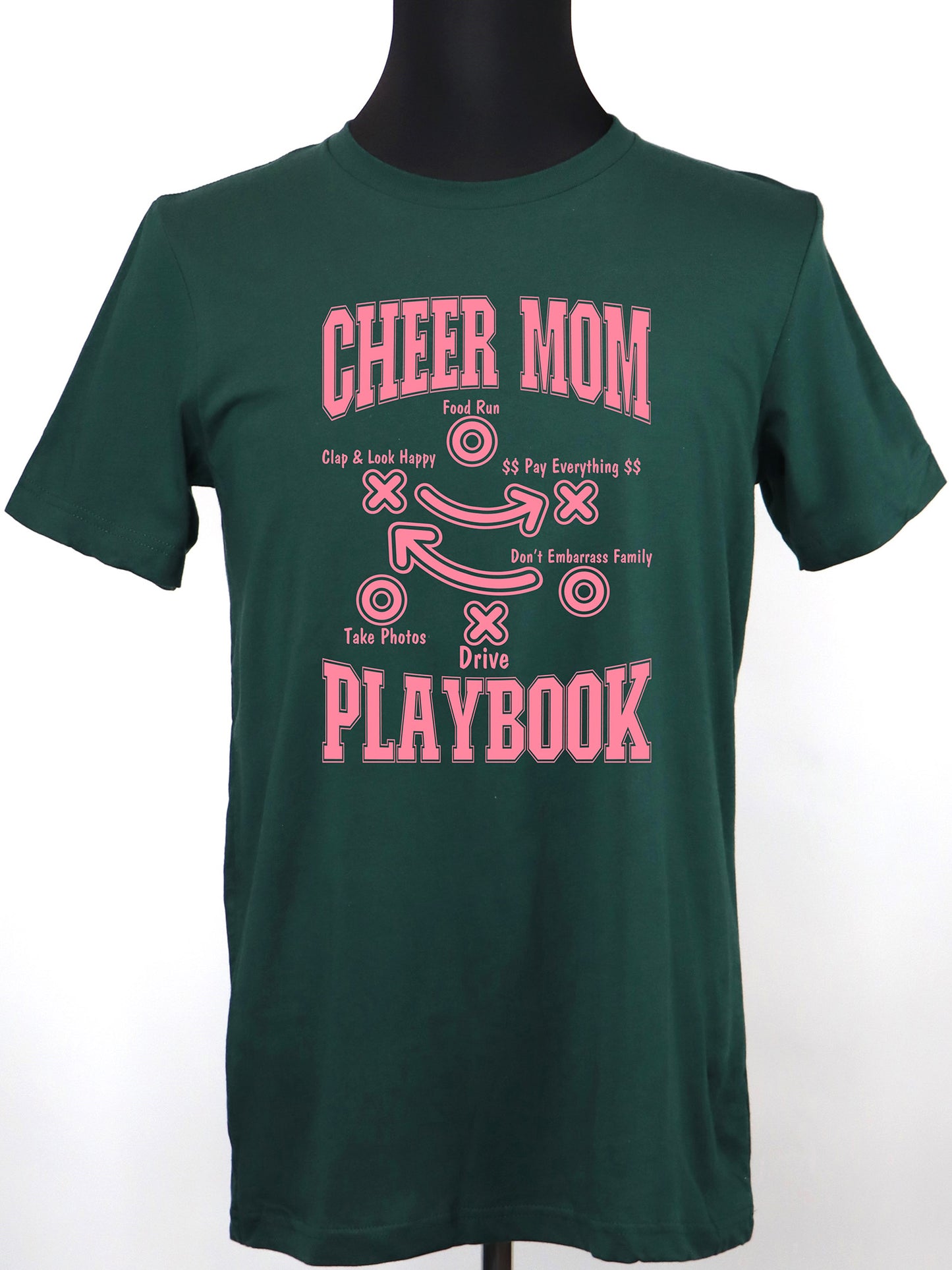 Cheer Mom Playbook (pink) TEE- Multiple Colors