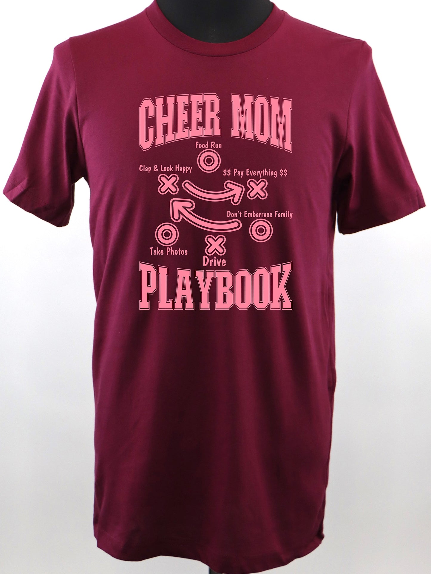 Cheer Mom Playbook (pink) TEE- Multiple Colors