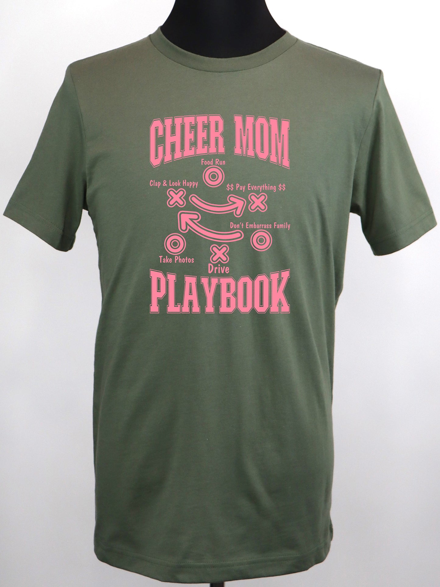 Cheer Mom Playbook (pink) TEE- Multiple Colors