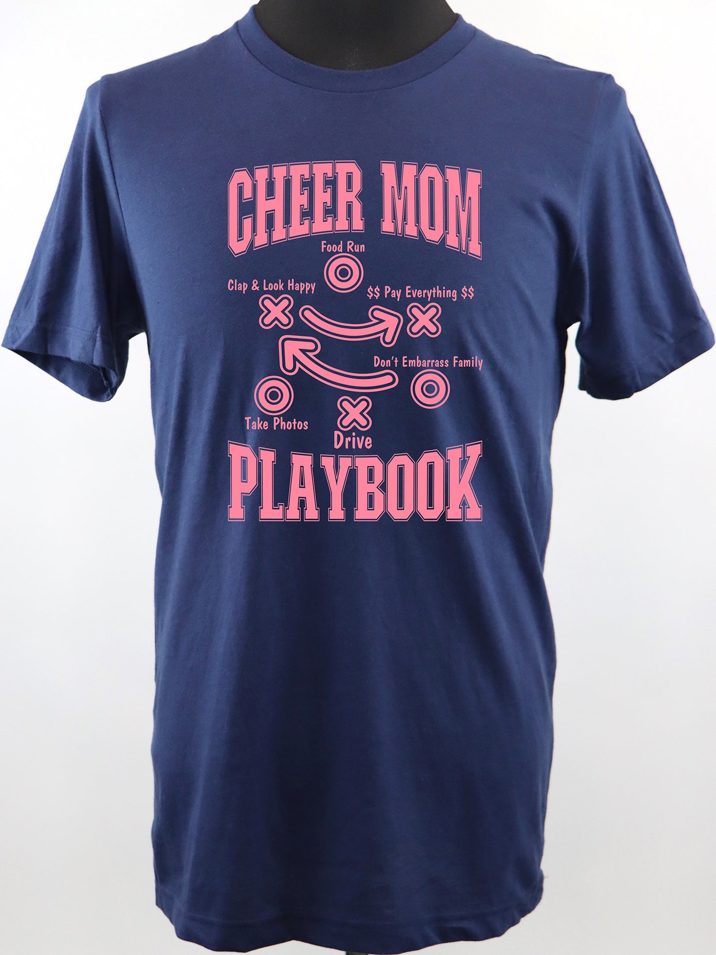 Cheer Mom Playbook (pink) TEE- Multiple Colors