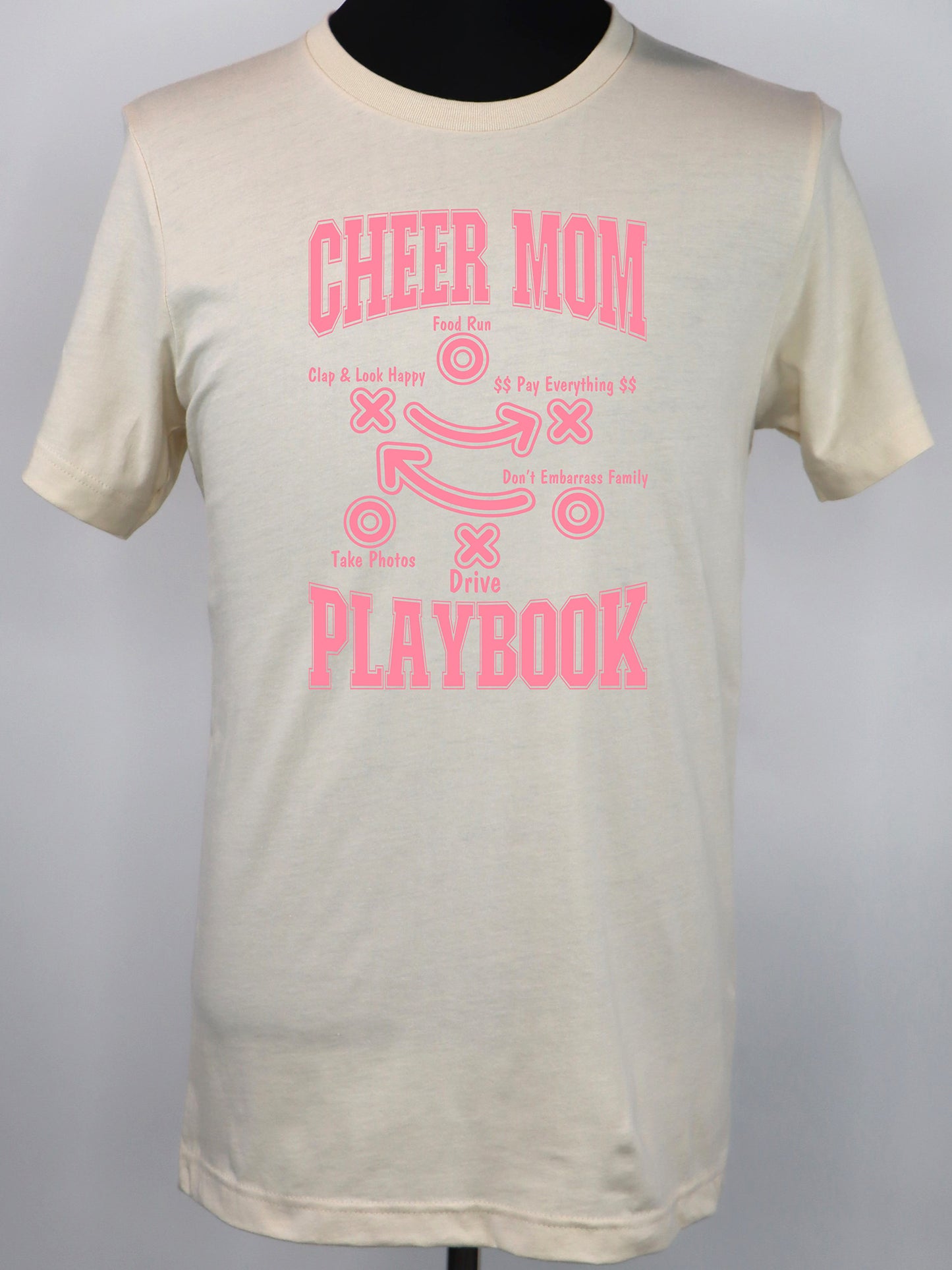 Cheer Mom Playbook (pink) TEE- Multiple Colors
