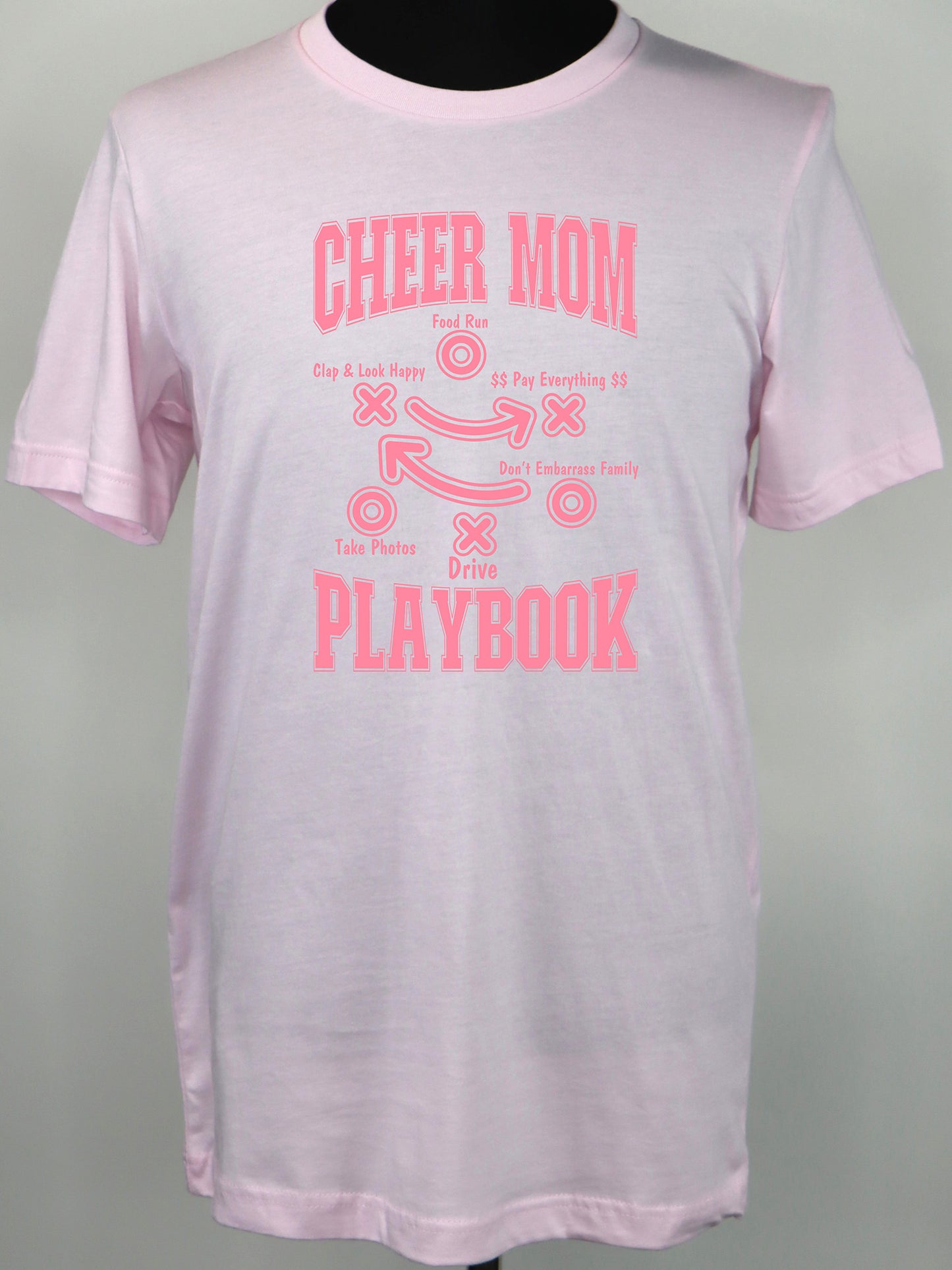 Cheer Mom Playbook (pink) TEE- Multiple Colors