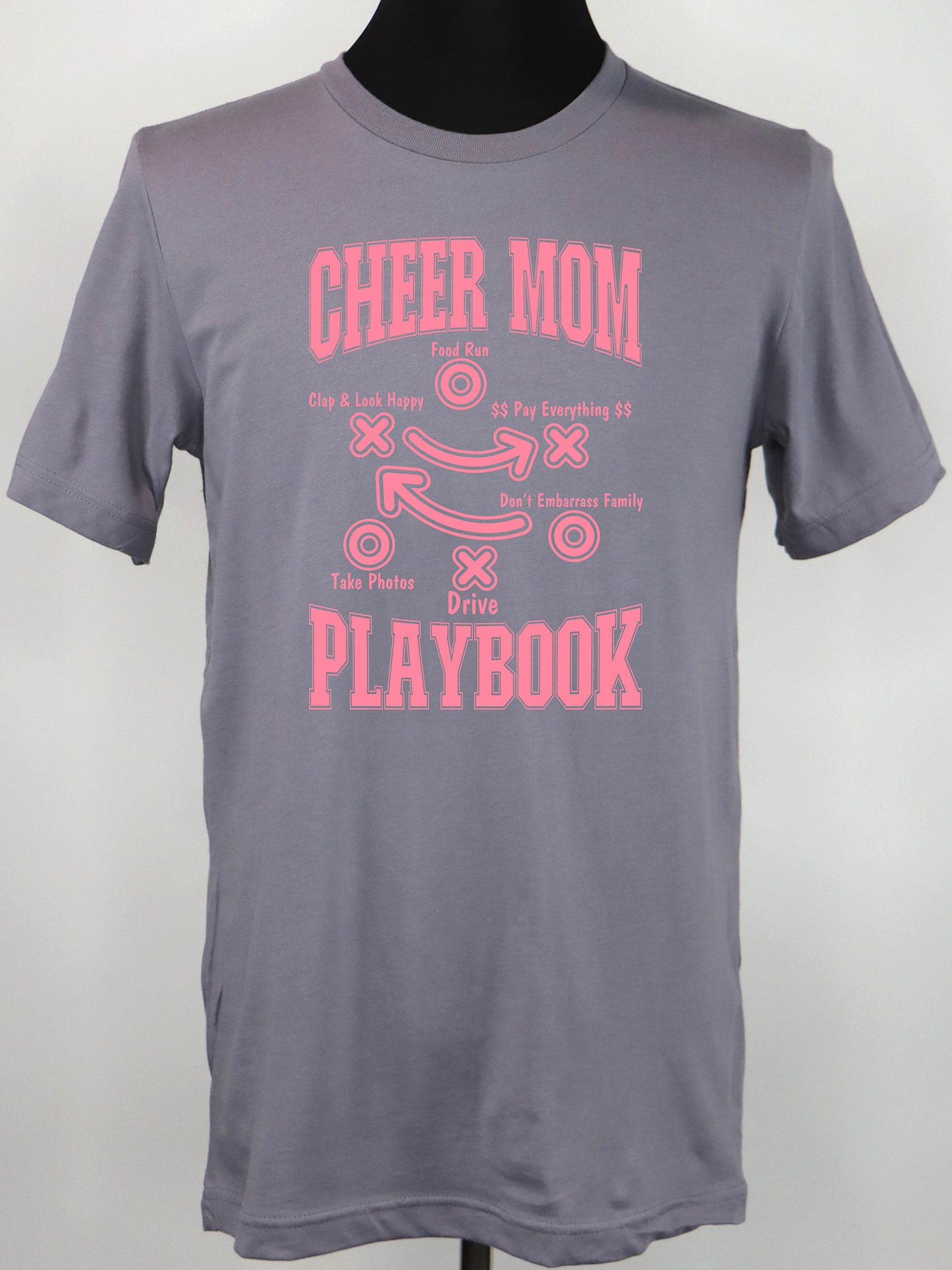 Cheer Mom Playbook (pink) TEE- Multiple Colors