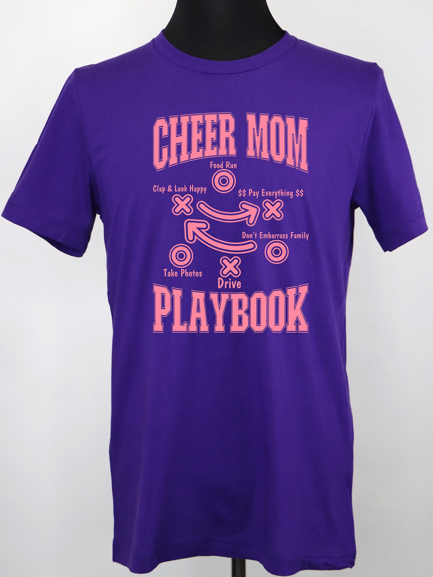 Cheer Mom Playbook (pink) TEE- Multiple Colors