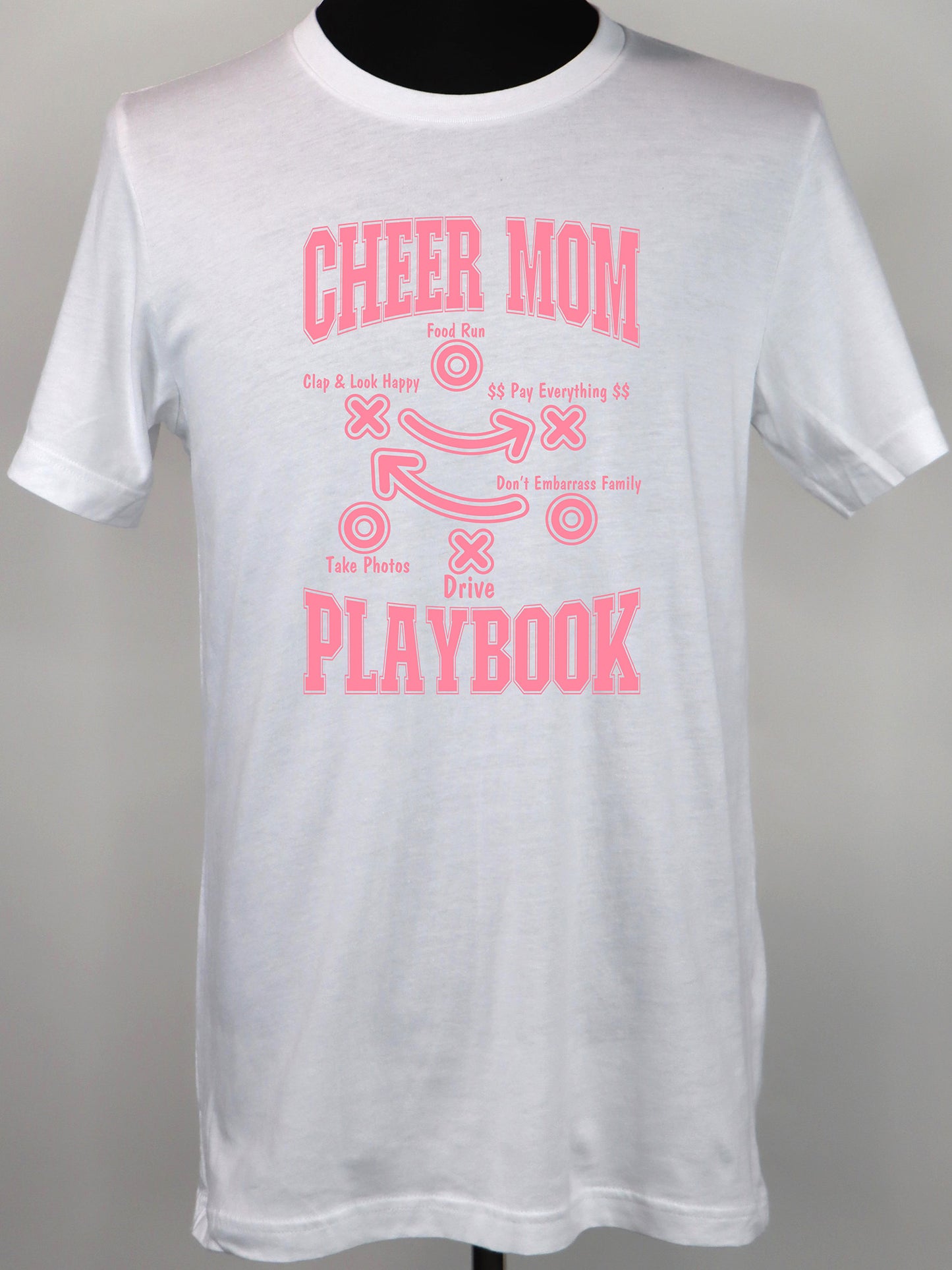 Cheer Mom Playbook (pink) TEE- Multiple Colors