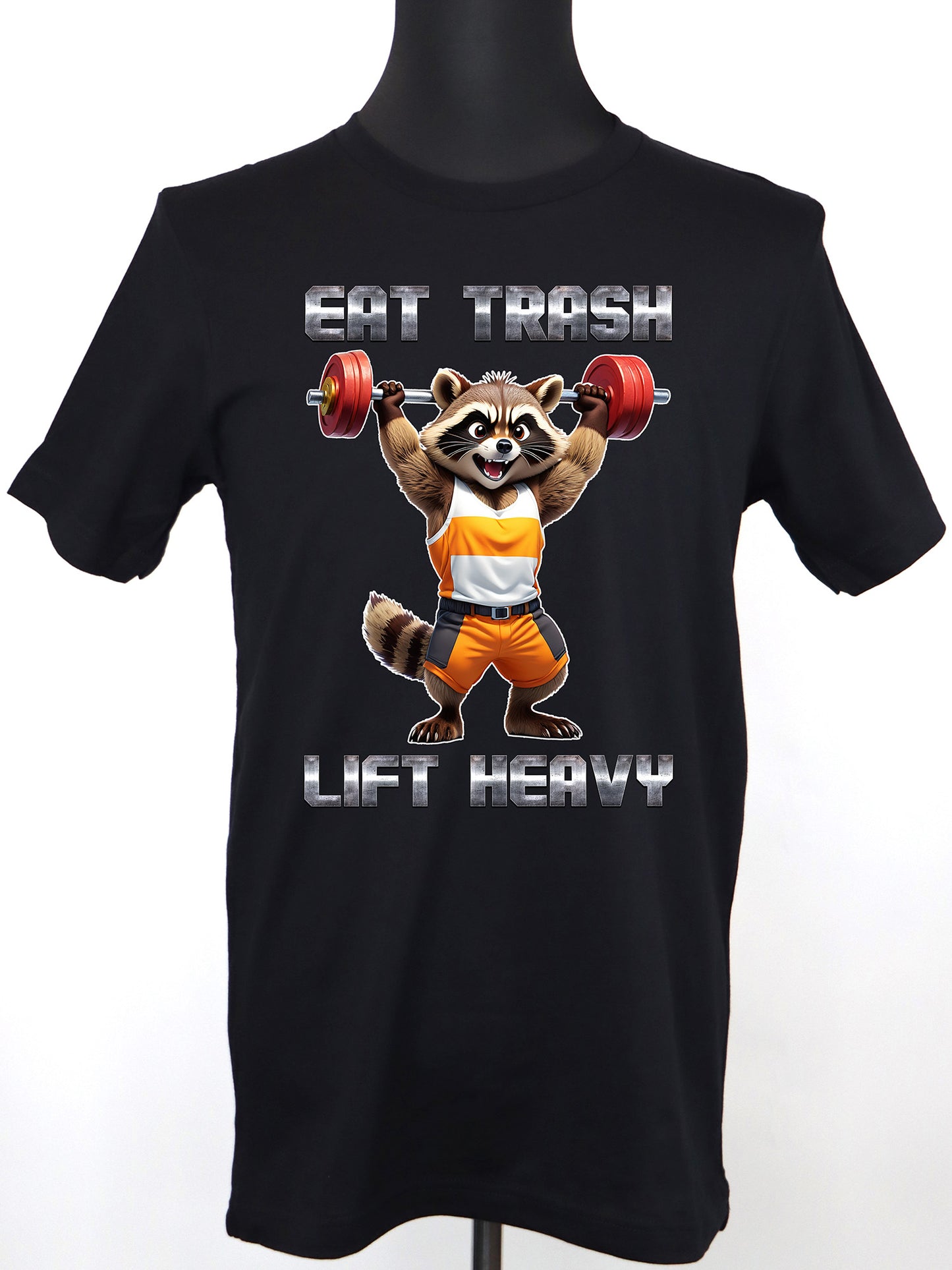 Eat Trash Lift Heavy Raccoon TEE- Multiple Colors