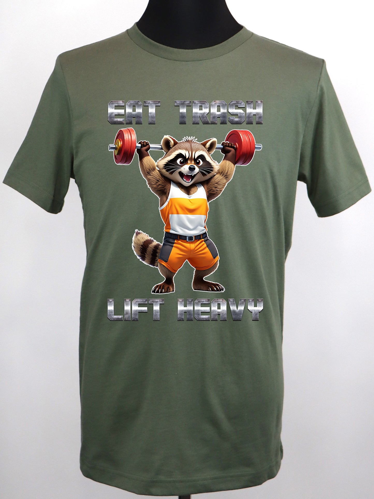 Eat Trash Lift Heavy Raccoon TEE- Multiple Colors