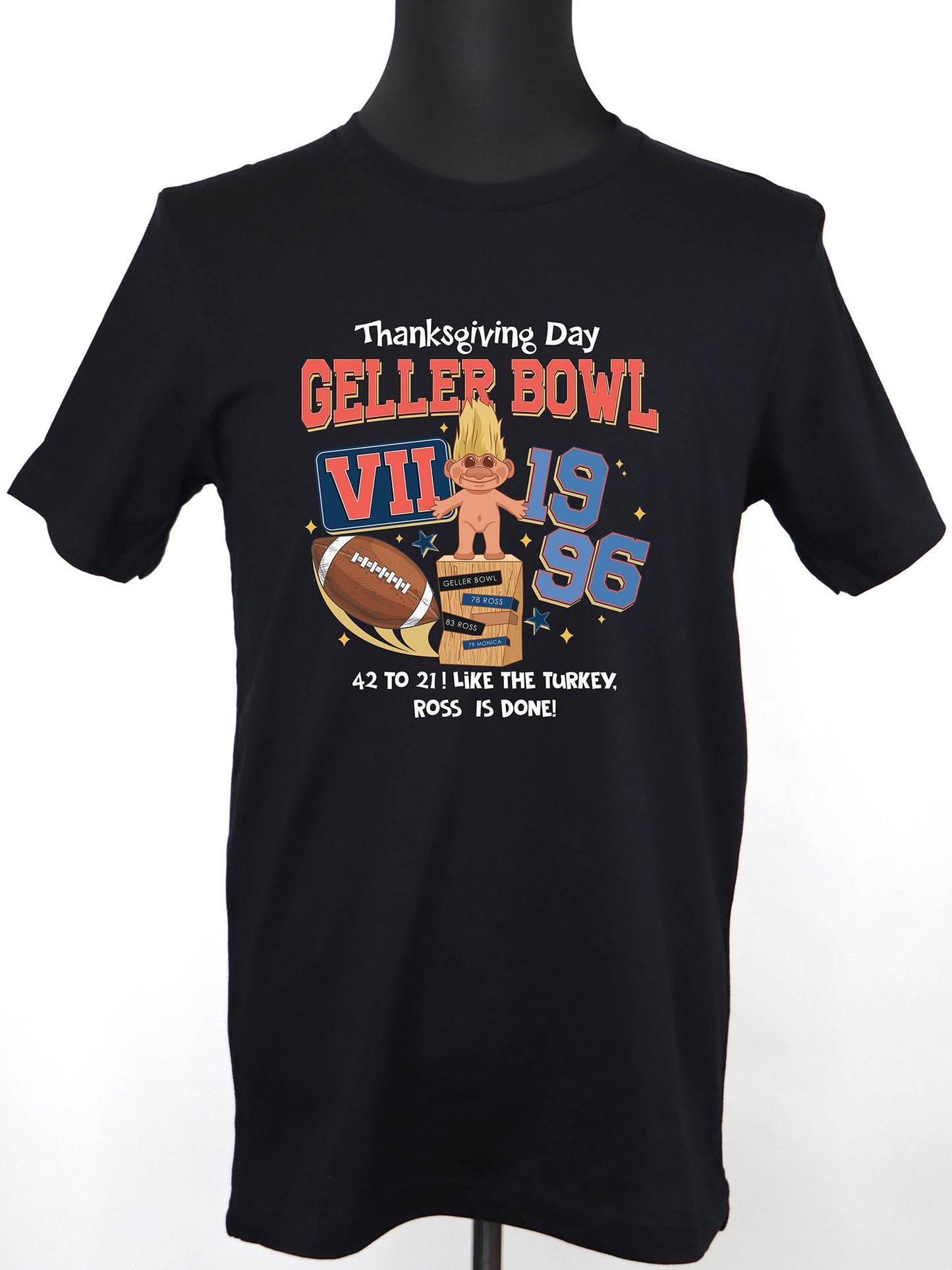 Geller Bowl Friends Thanksgiving (white) TEE- Multiple Colors
