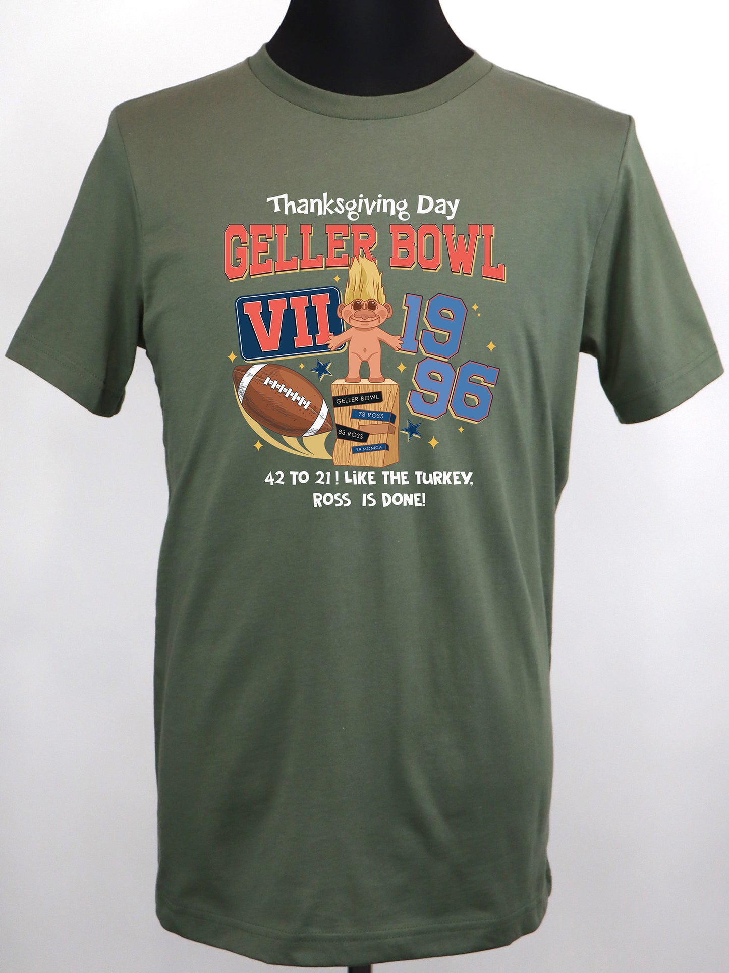 Geller Bowl Friends Thanksgiving (white) TEE- Multiple Colors