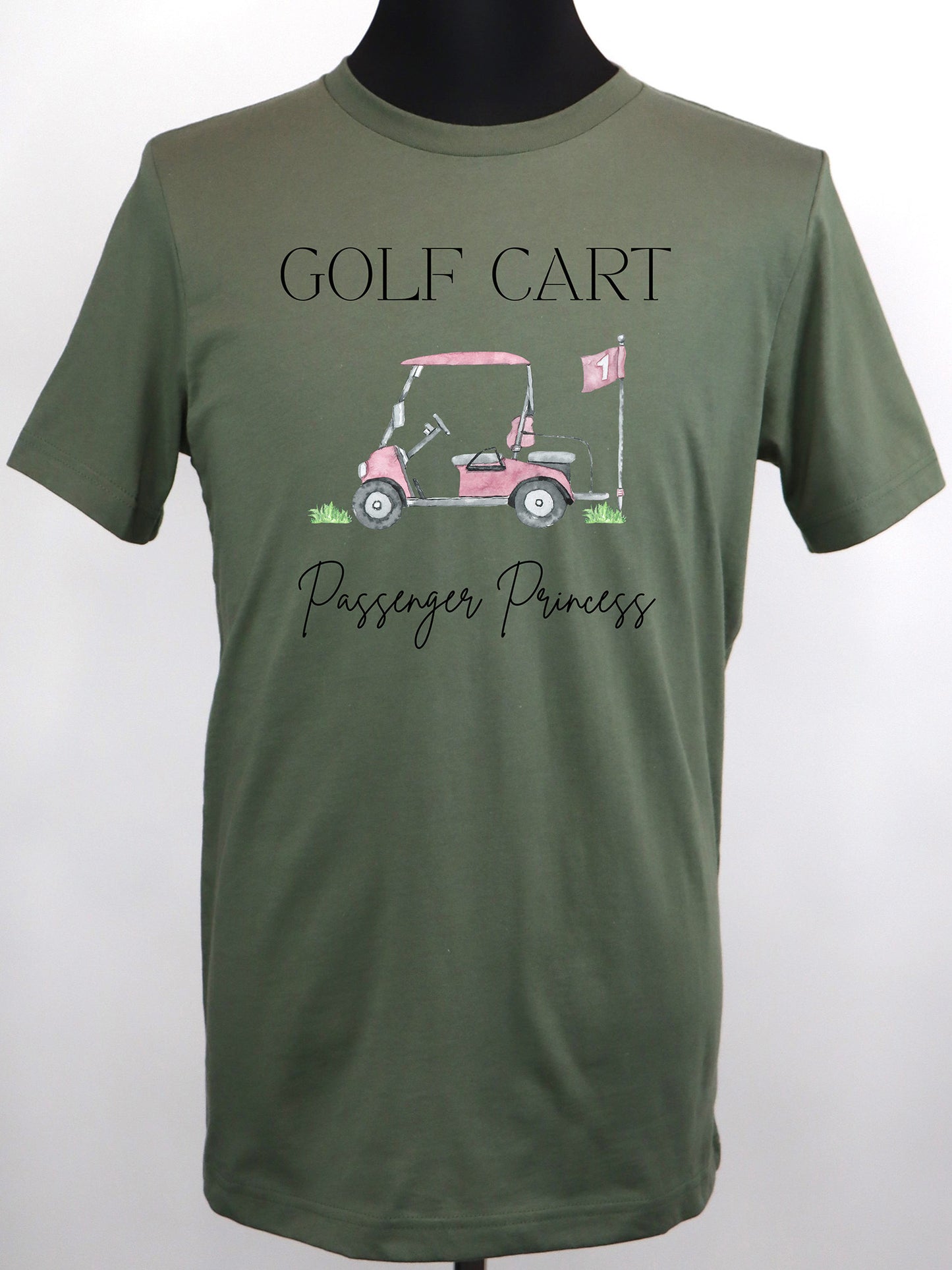 Golf Cart Passenger Princess TEE- Multiple Colors