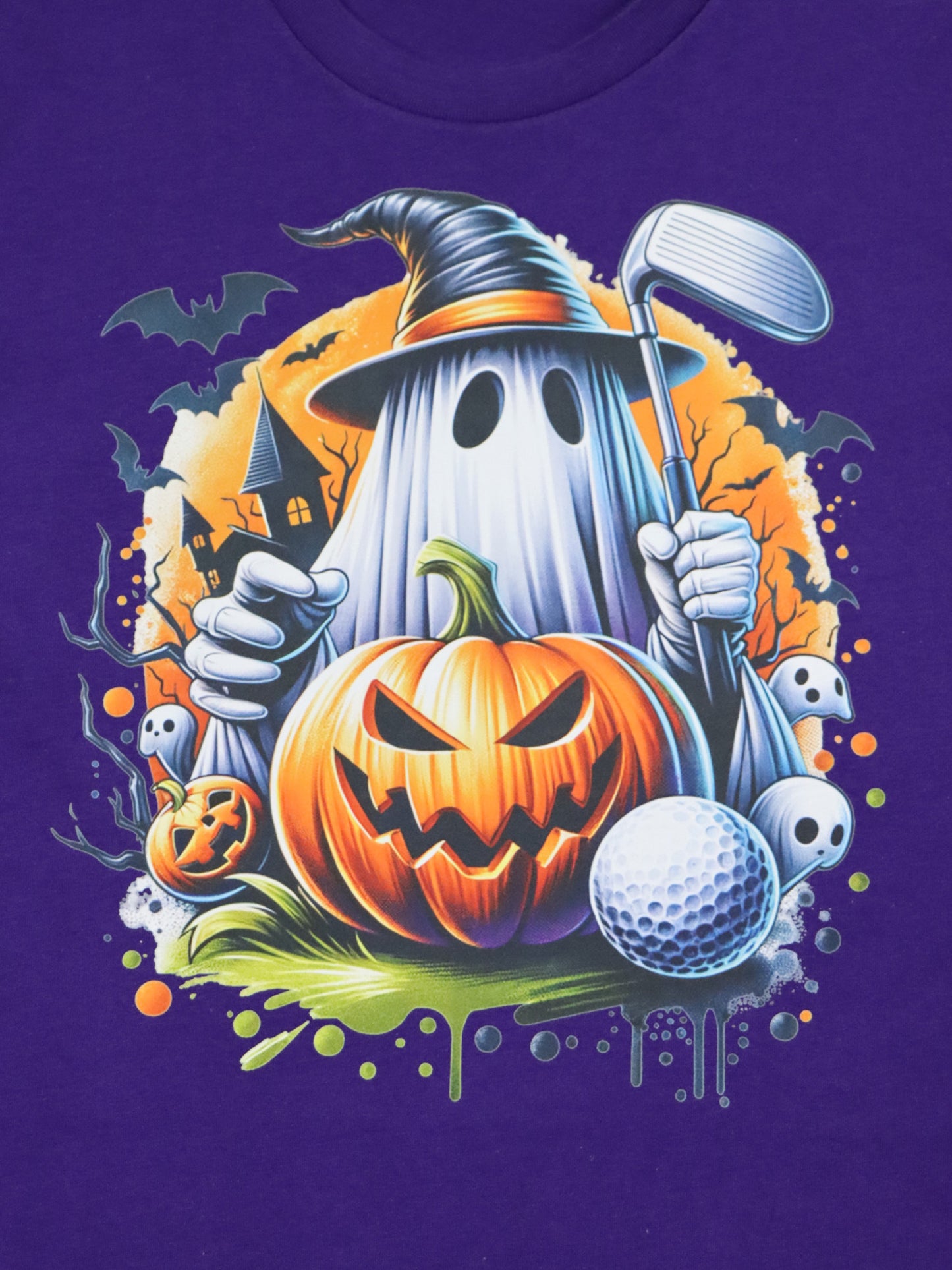 Halloween Golf Ghost TEE- Multiple Colors