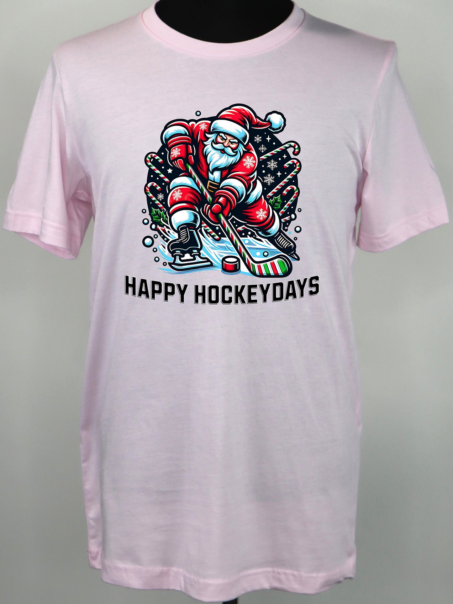 Hockey Christmas Happy Hockeydays TEE- Multiple Colors