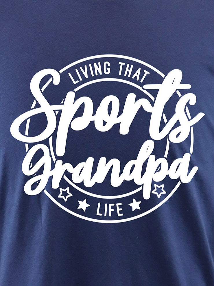Living that Sports Grandpa Life (white) TEE- Multiple Colors