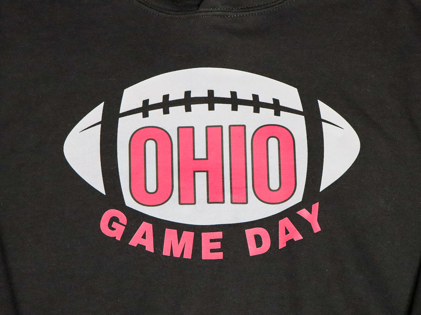 Ohio Game Day Football HOODIE- Black