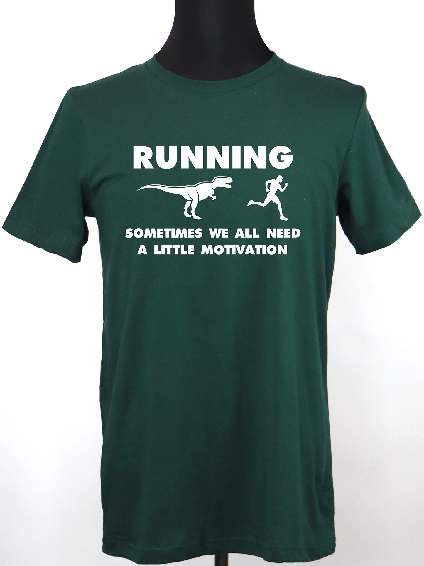 Running Dinosaur Motivation (white) TEE- Multiple Colors