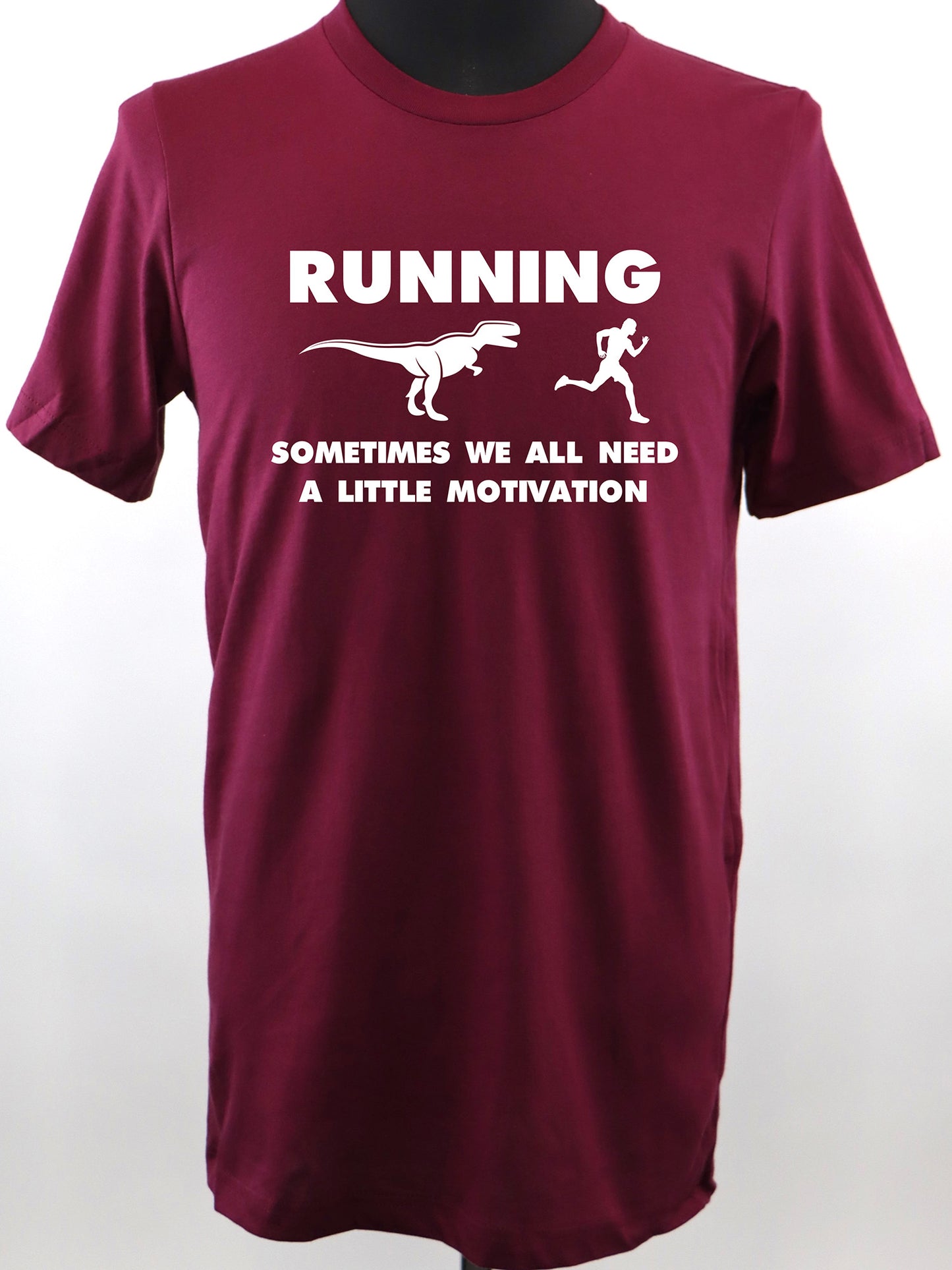 Running Dinosaur Motivation (white) TEE- Multiple Colors