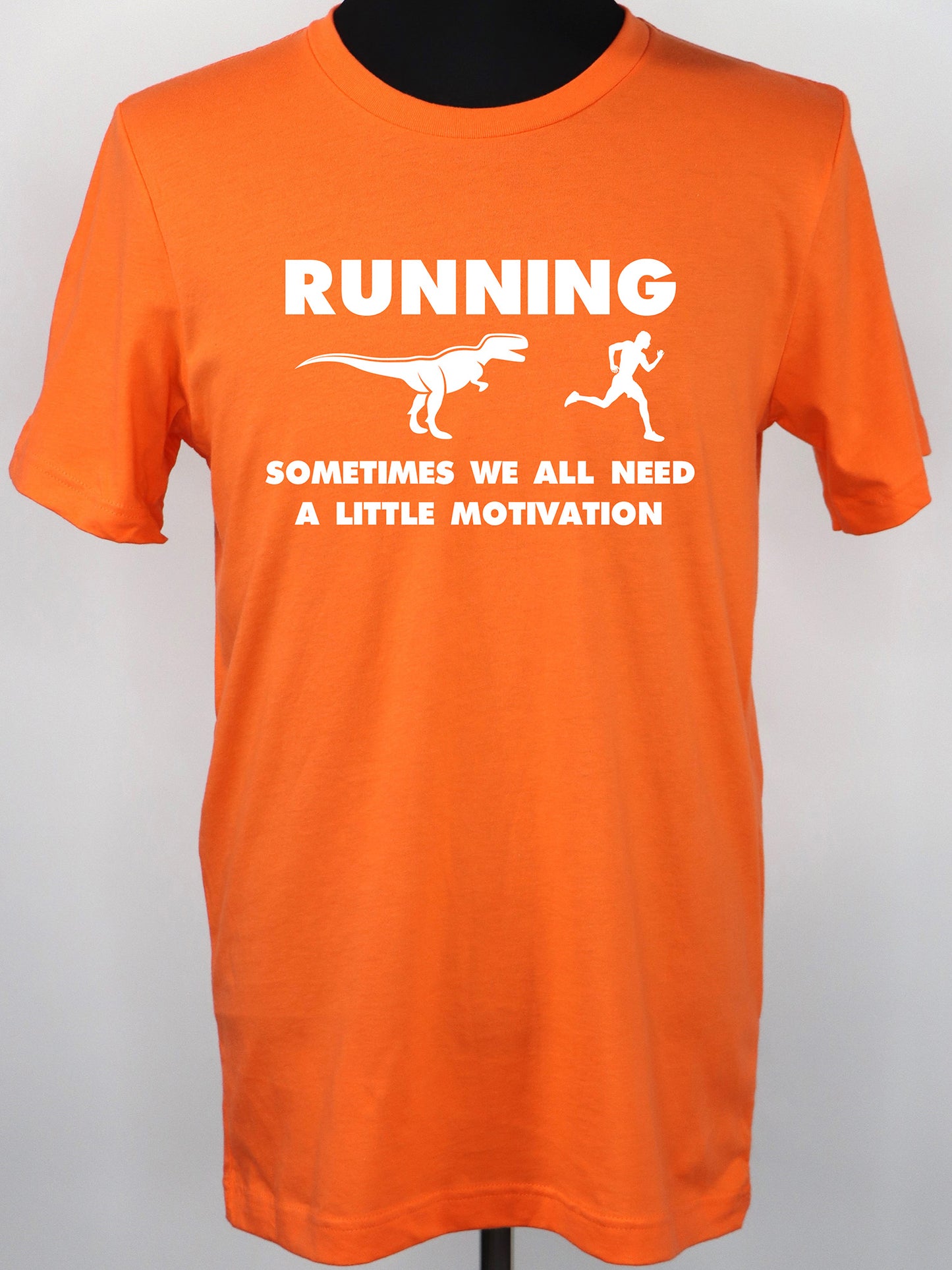 Running Dinosaur Motivation (white) TEE- Multiple Colors