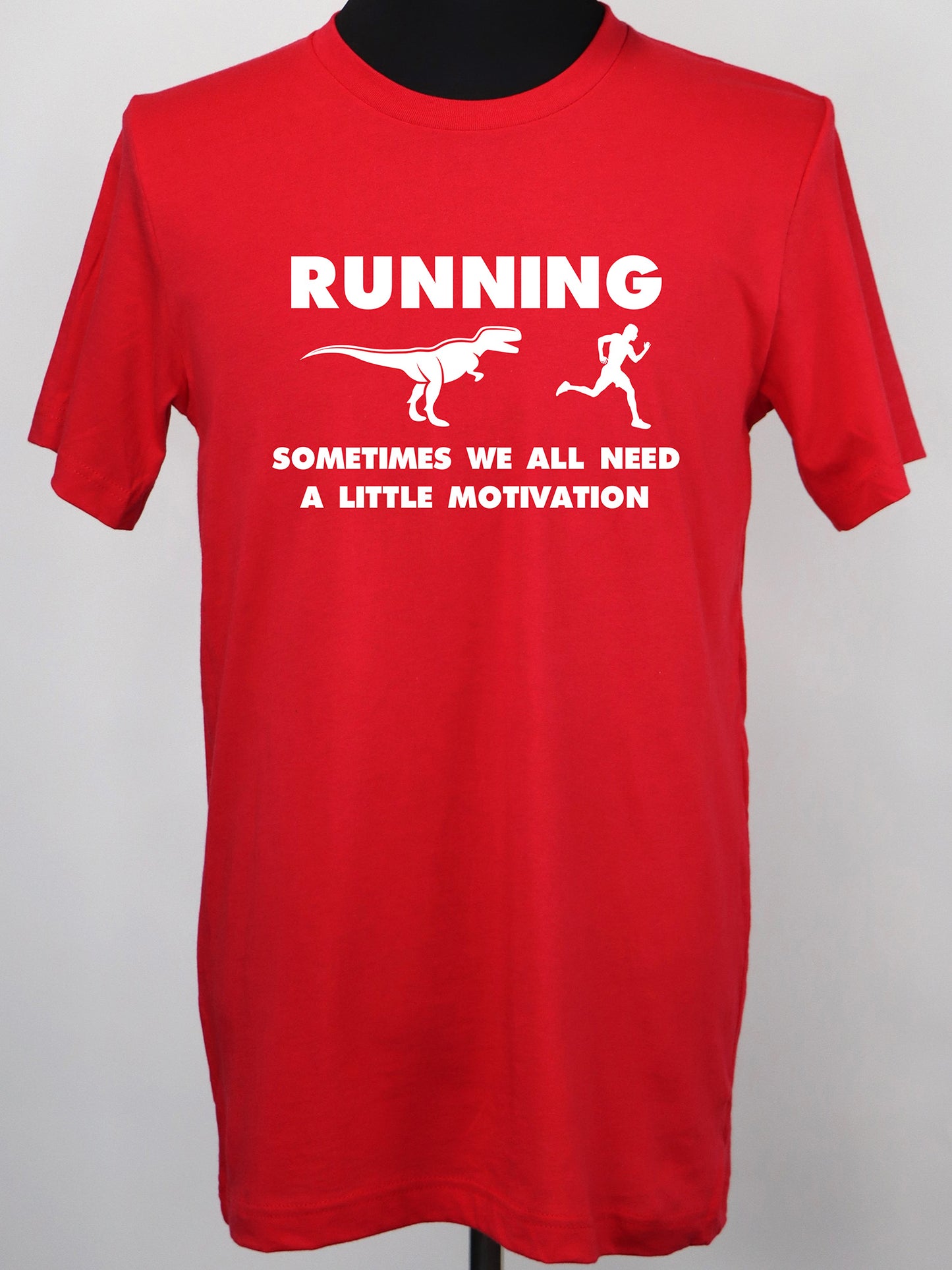 Running Dinosaur Motivation (white) TEE- Multiple Colors
