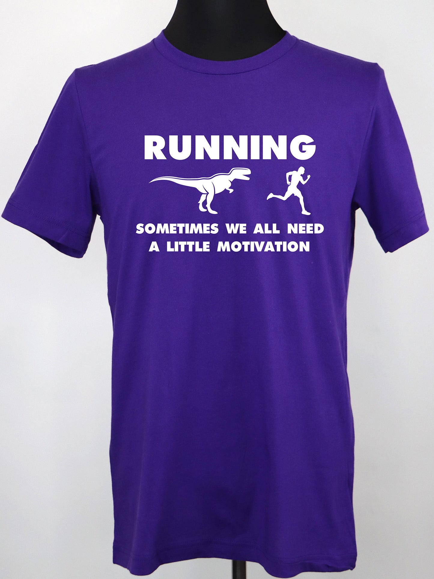 Running Dinosaur Motivation (white) TEE- Multiple Colors