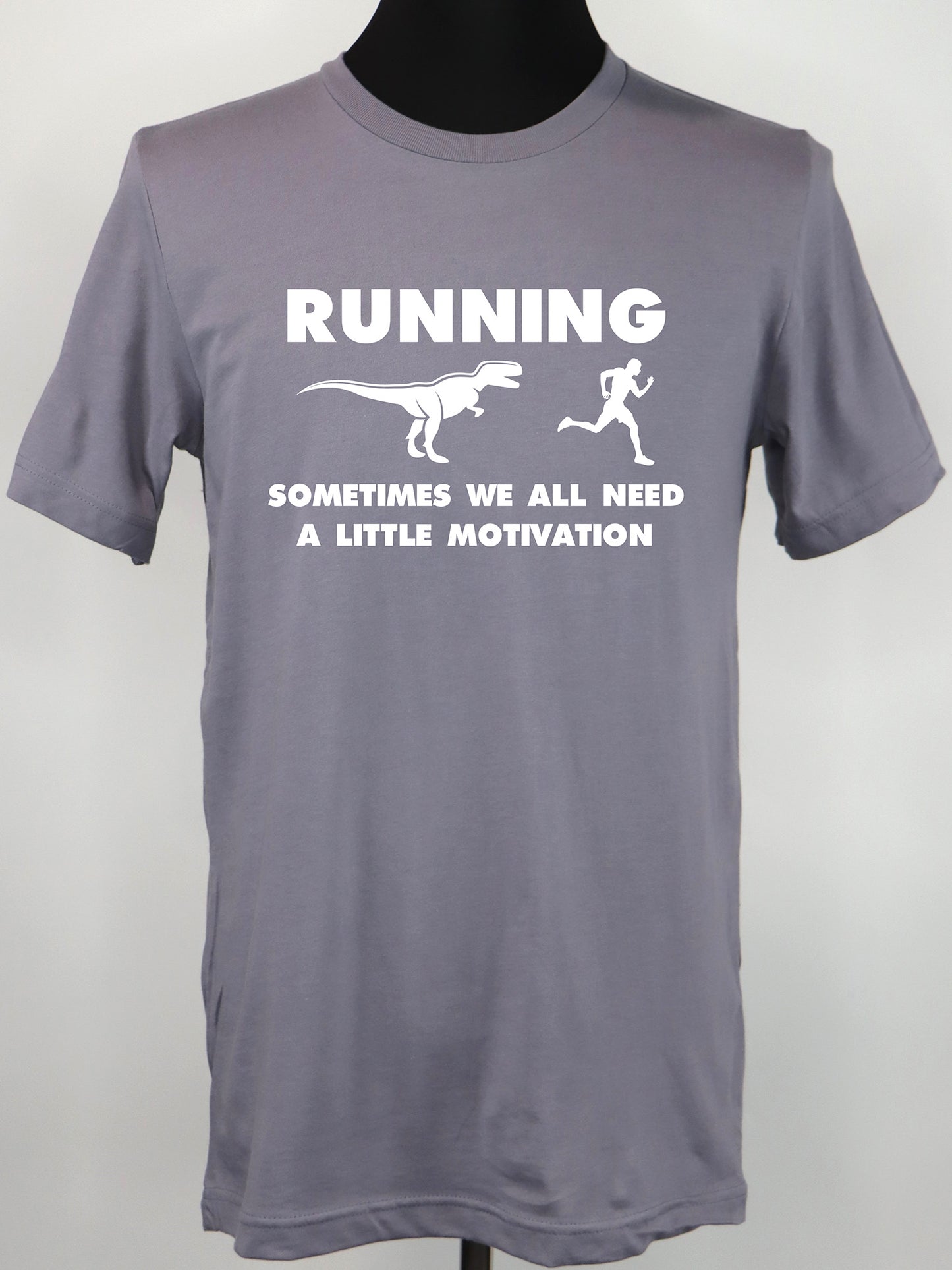 Running Dinosaur Motivation (white) TEE- Multiple Colors