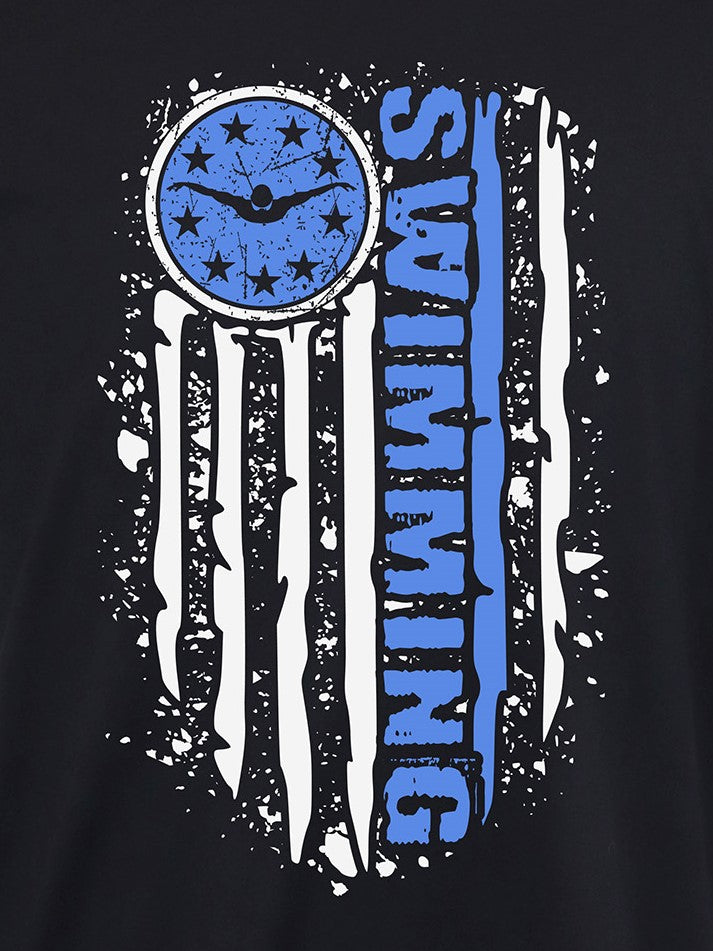 Swim Flag (white) TEE- Multiple Colors
