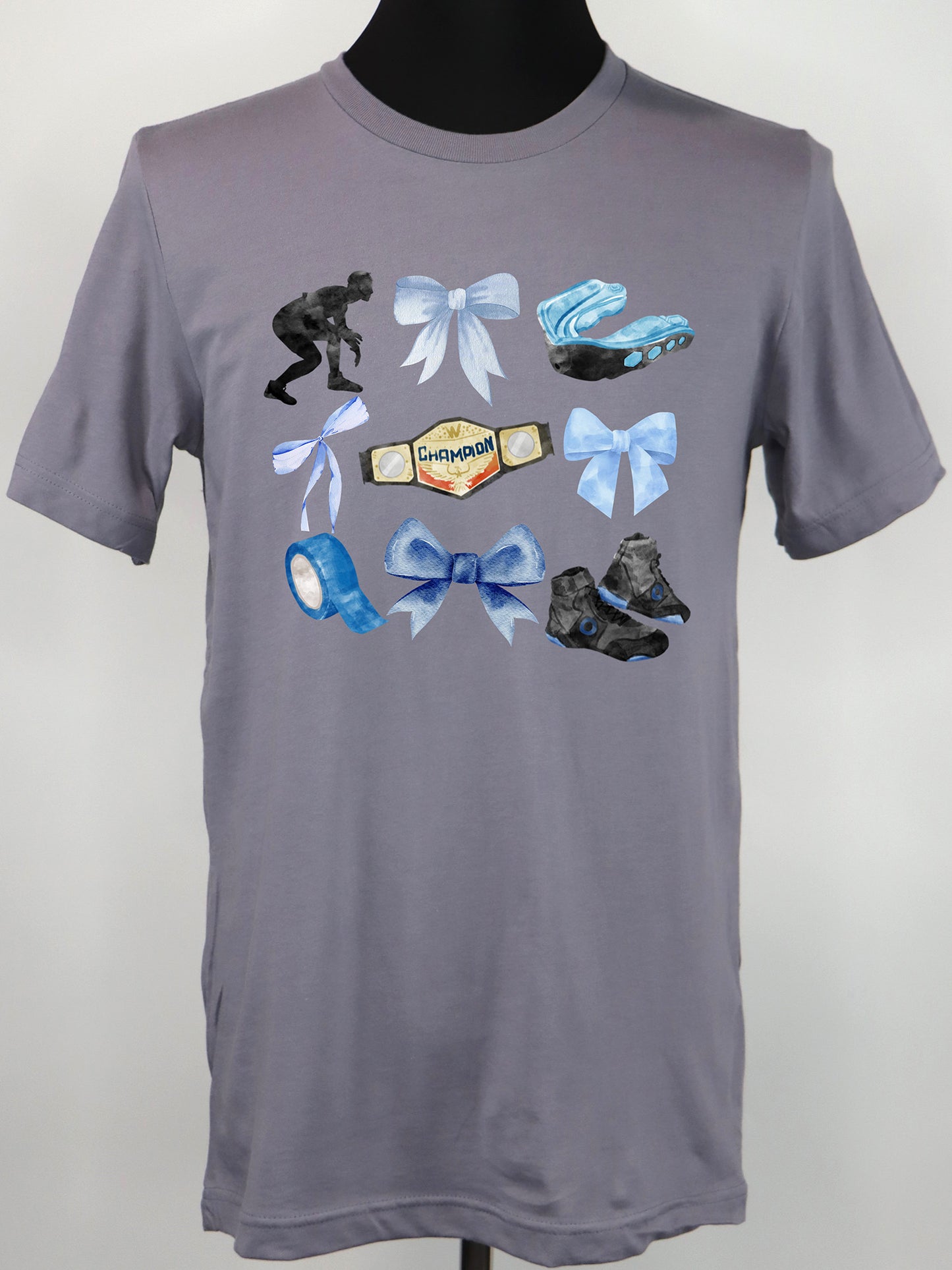 Wrestling Coquette (blue) TEE- Multiple Colors