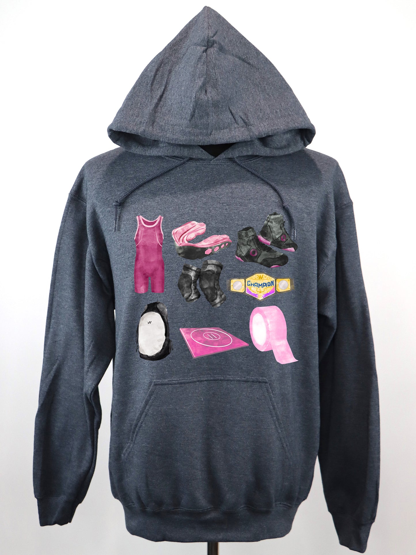 Wrestling Coquette (purple) HOODIE- Multiple Colors