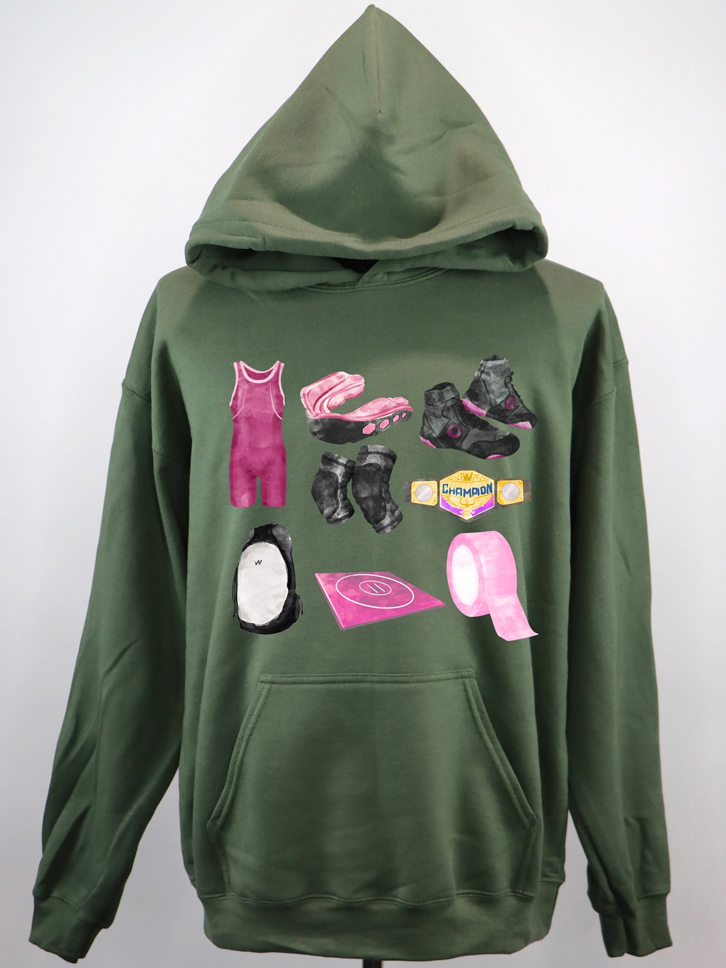 Wrestling Coquette (purple) HOODIE- Multiple Colors