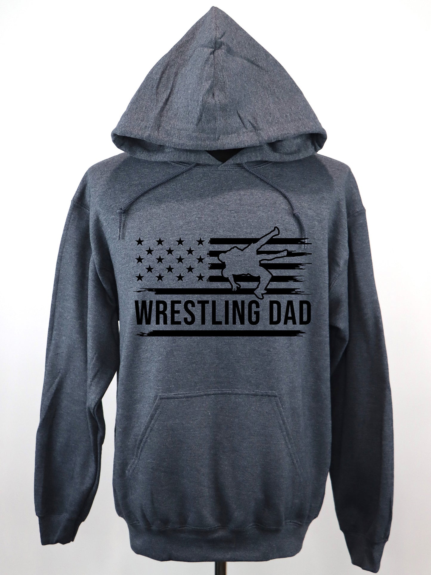 Wrestling Dad Flag (black) HOODIE- Multiple Colors